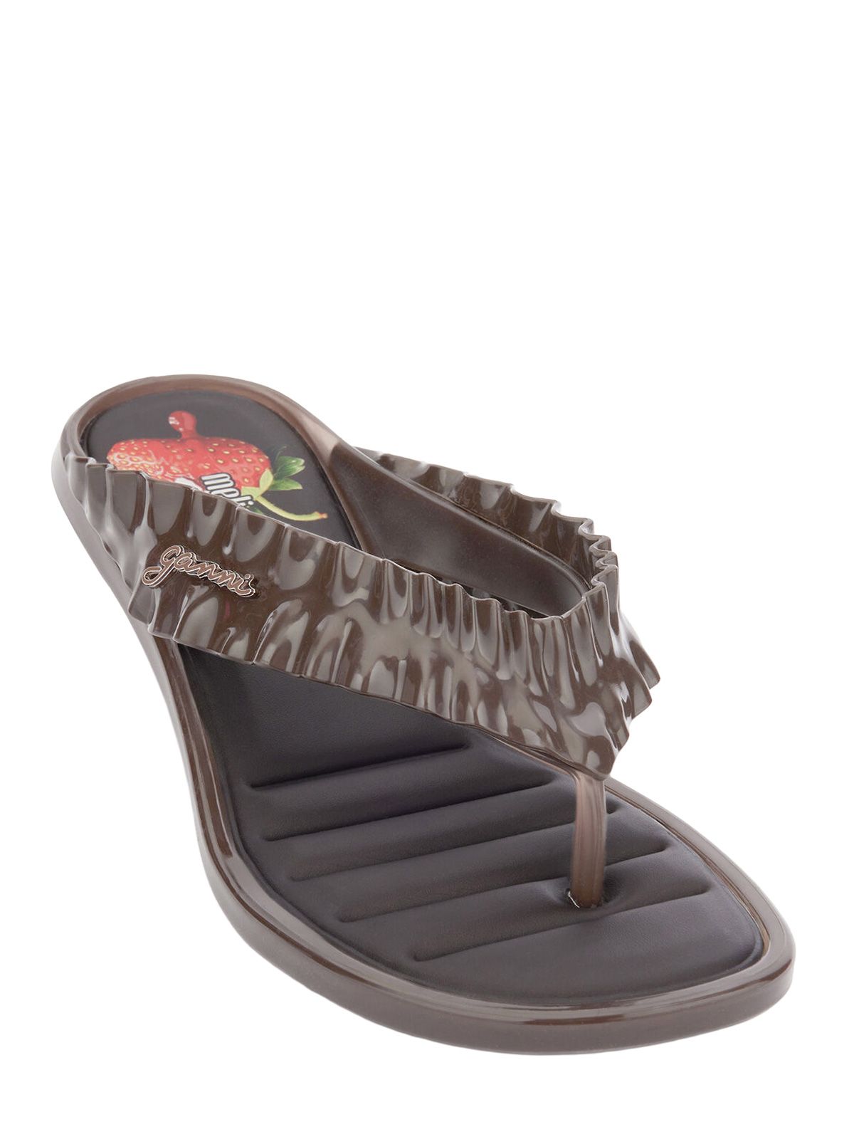 tacco a spillo melissa thong marroni  GANNI