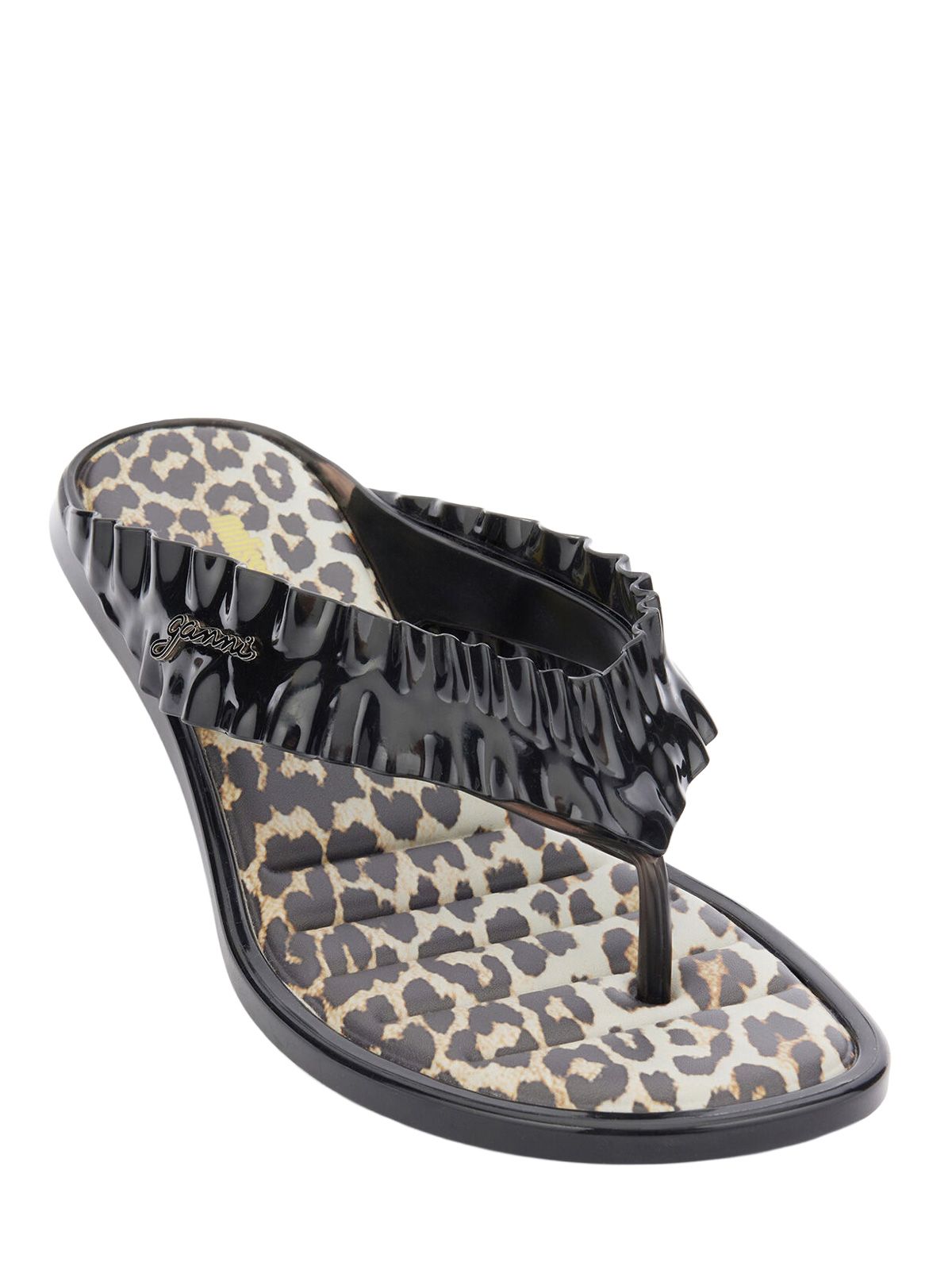 tacco a spillo melissa thong leopardati GANNI