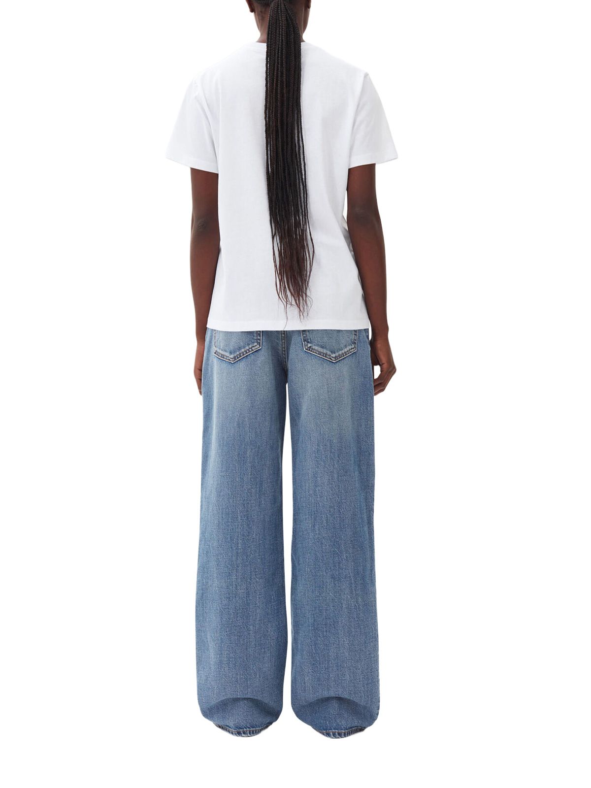 basic jersey cherry relaxed t-shirt white GANNI