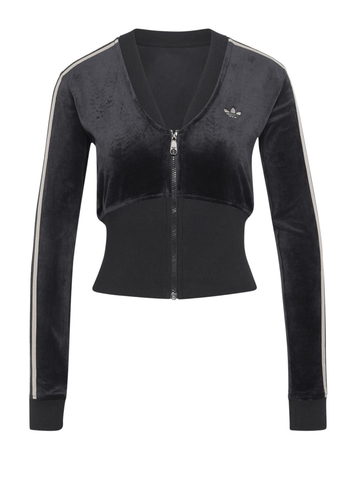 v neck tracktop black 