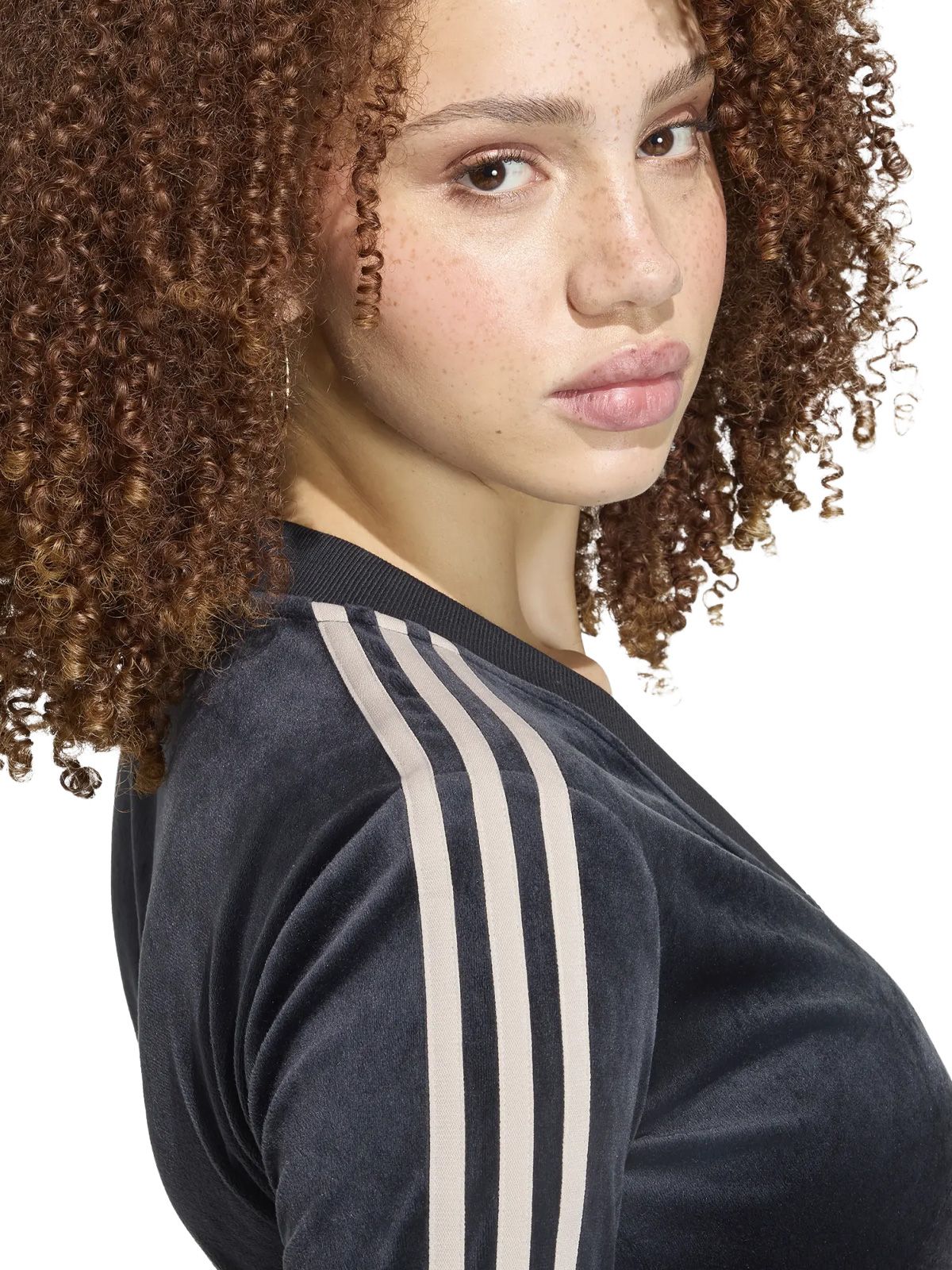 v neck tracktop black  ADIDAS ORIGINALS