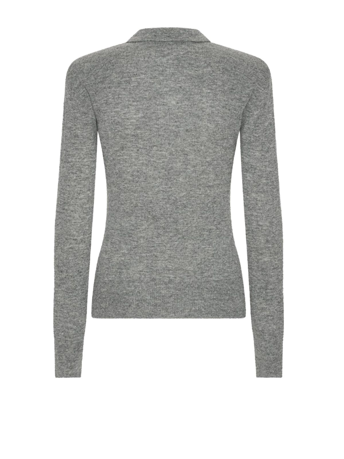 wool longsleeve polo grey ROTATE