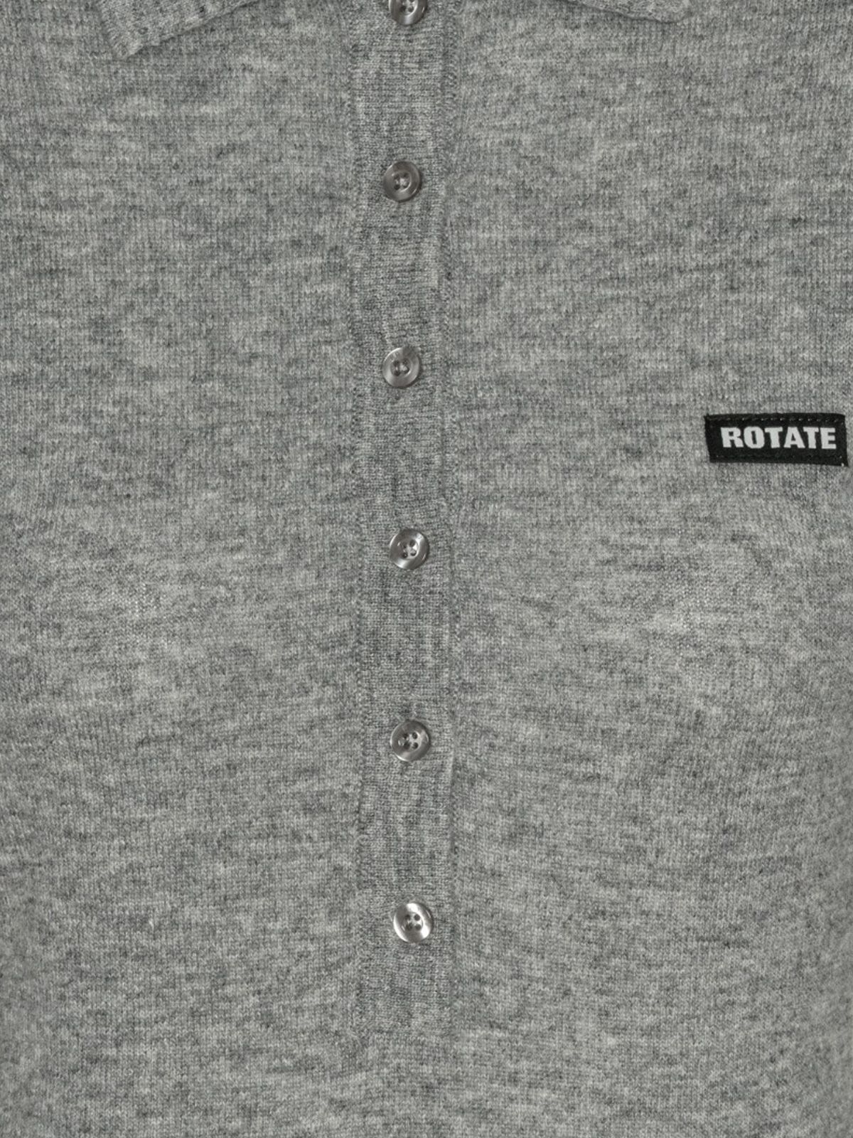 wool longsleeve polo grey ROTATE