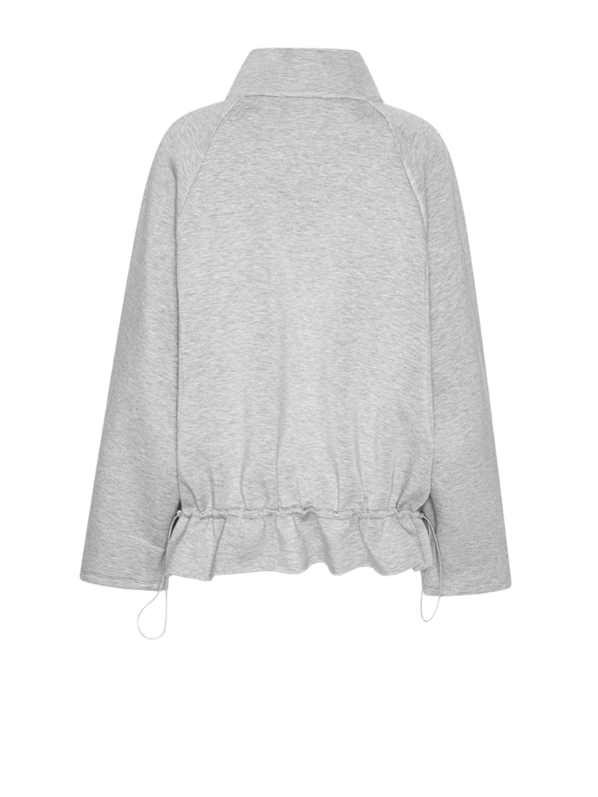 felpa con mezza zip grigia ROTATE
