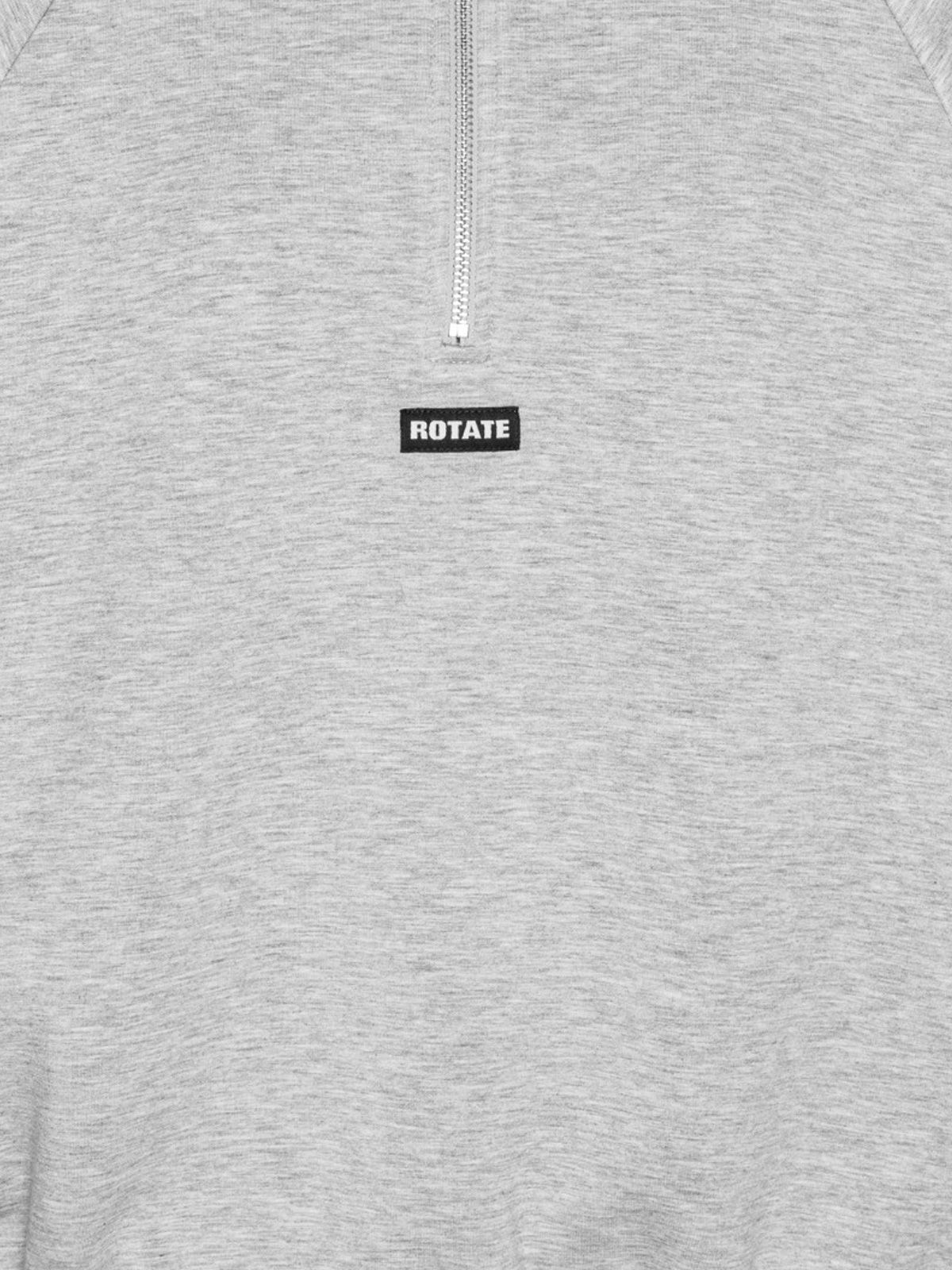felpa con mezza zip grigia ROTATE