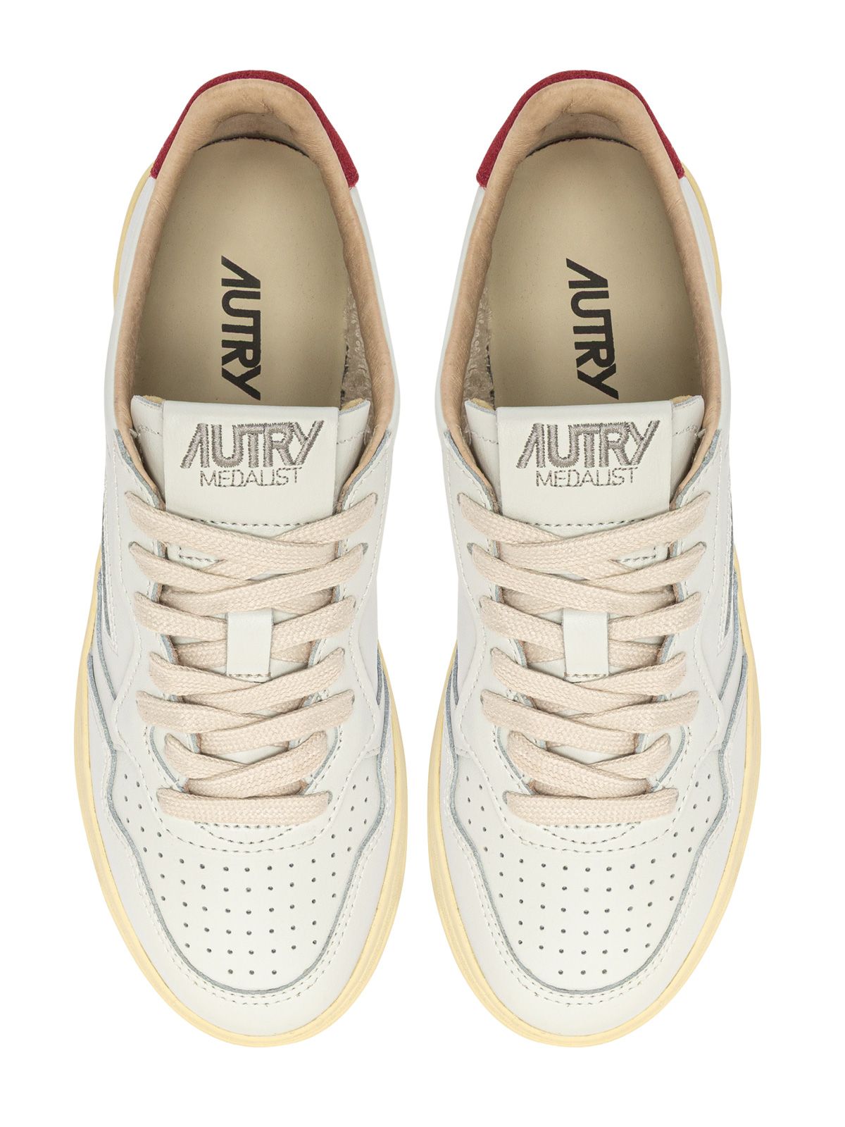 sneakers medalist low bianco rosse  AUTRY