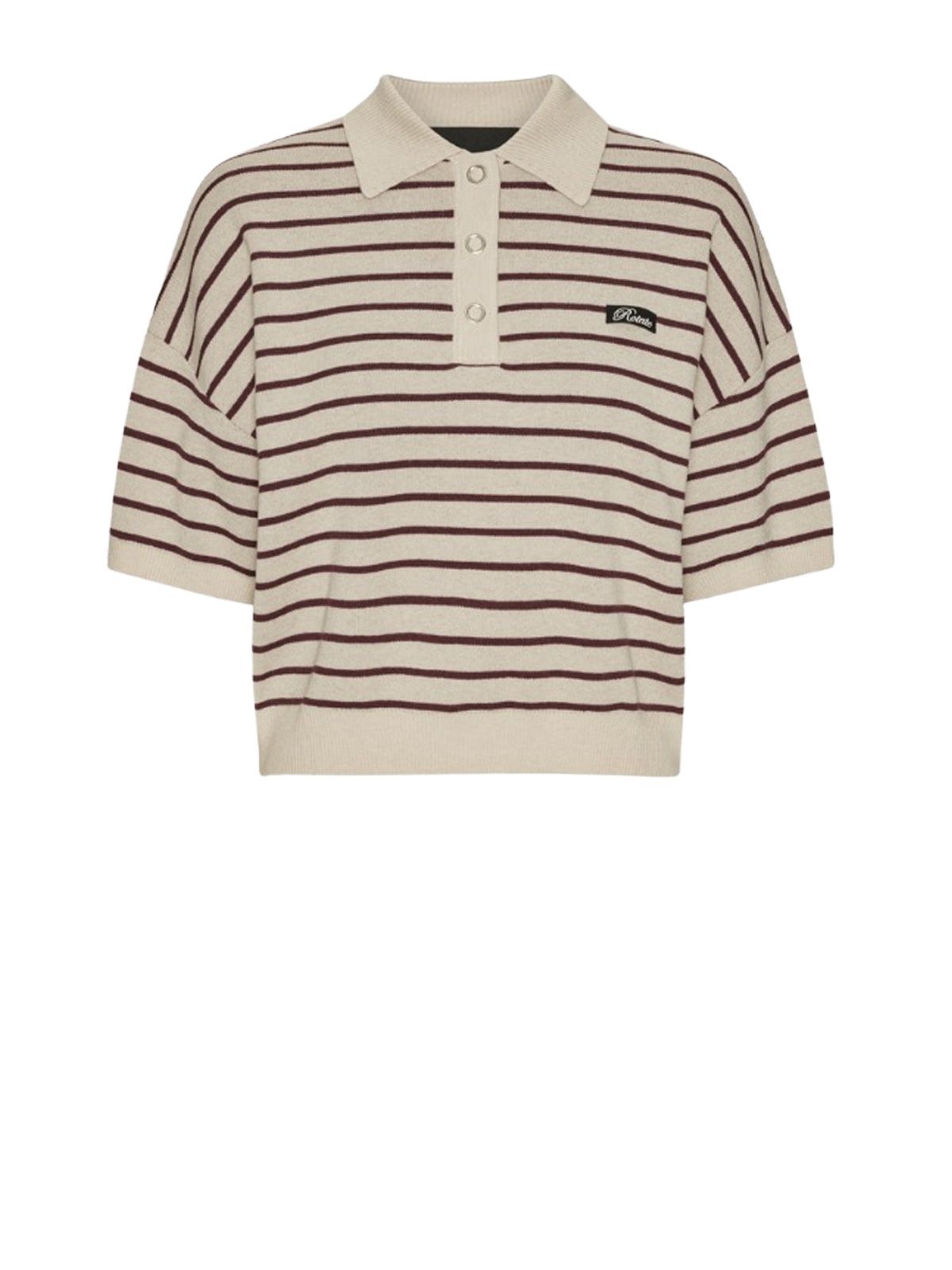 slinky knit polo cream 