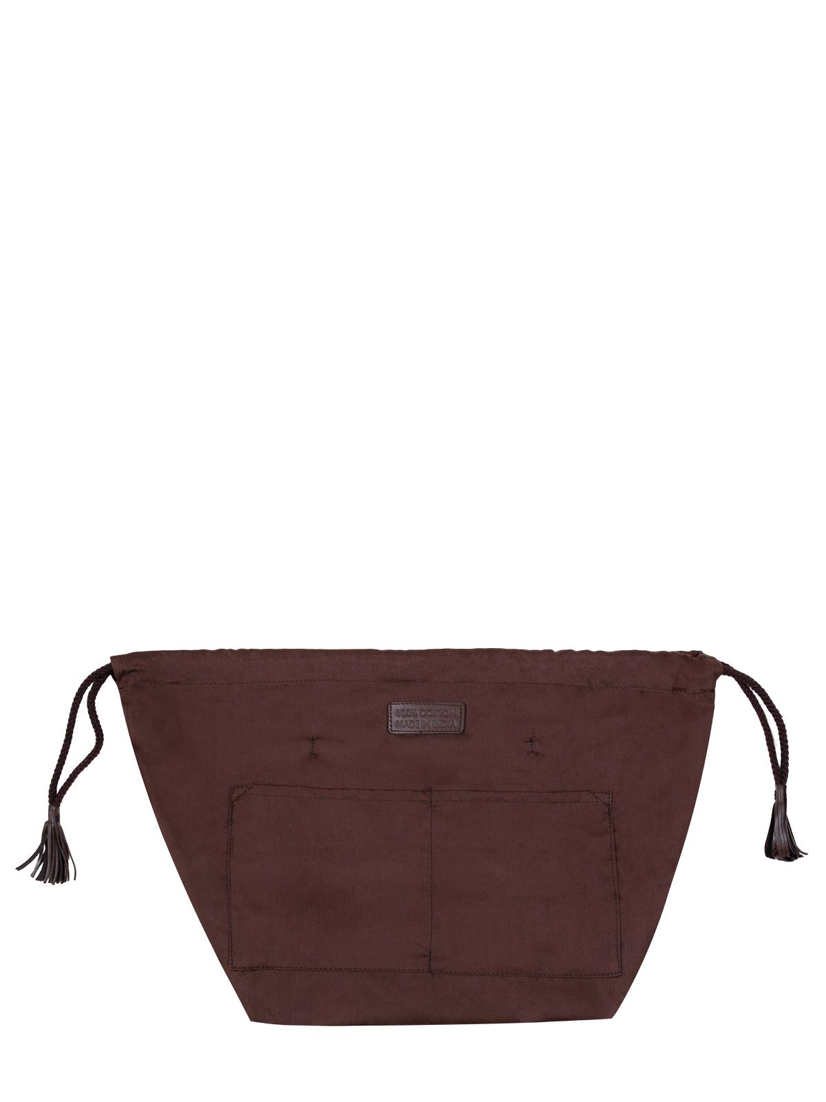 cds cotton drawstring bag brown 