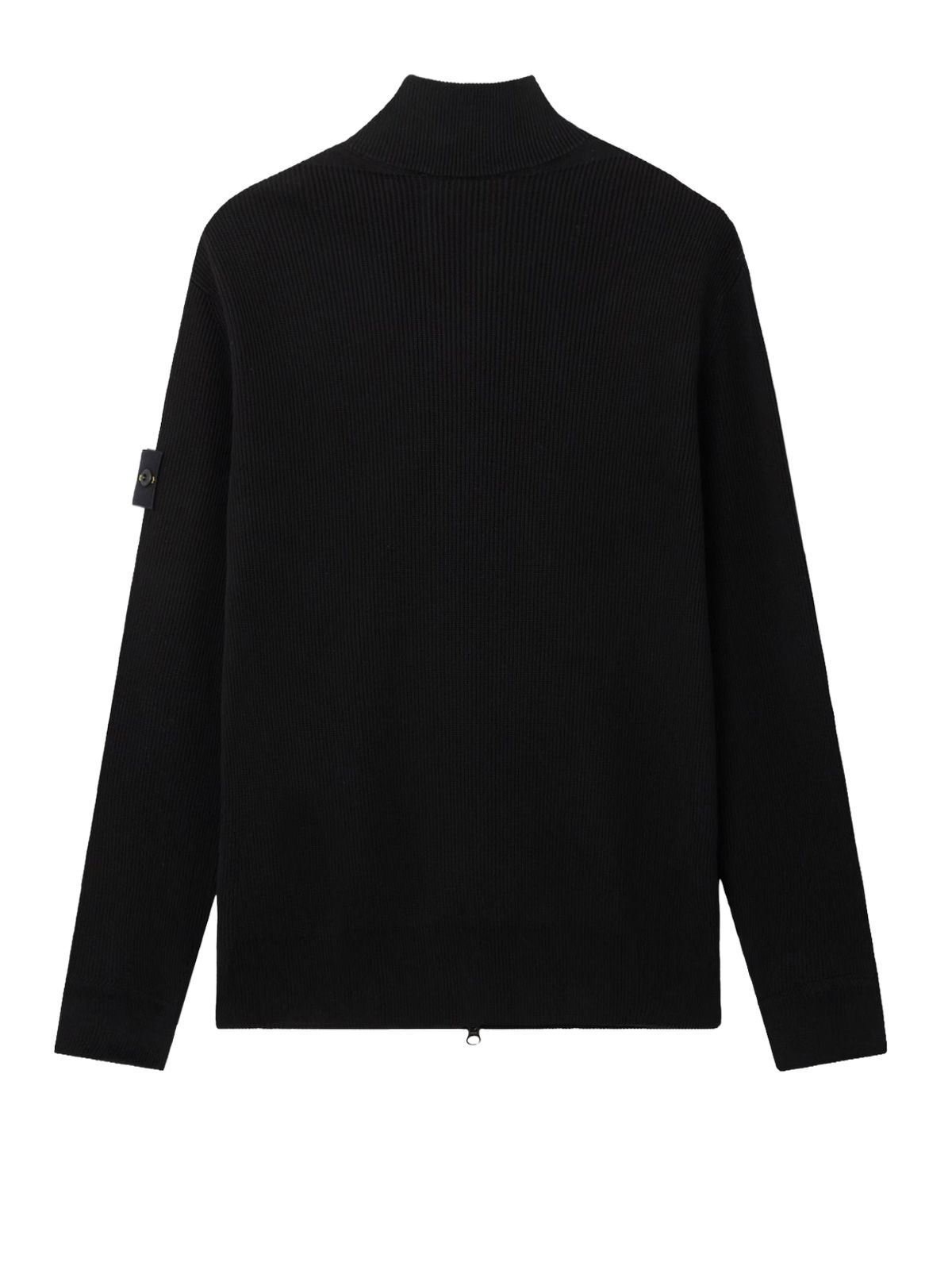 ribbed zip-up jacket black  STONE ISLAND