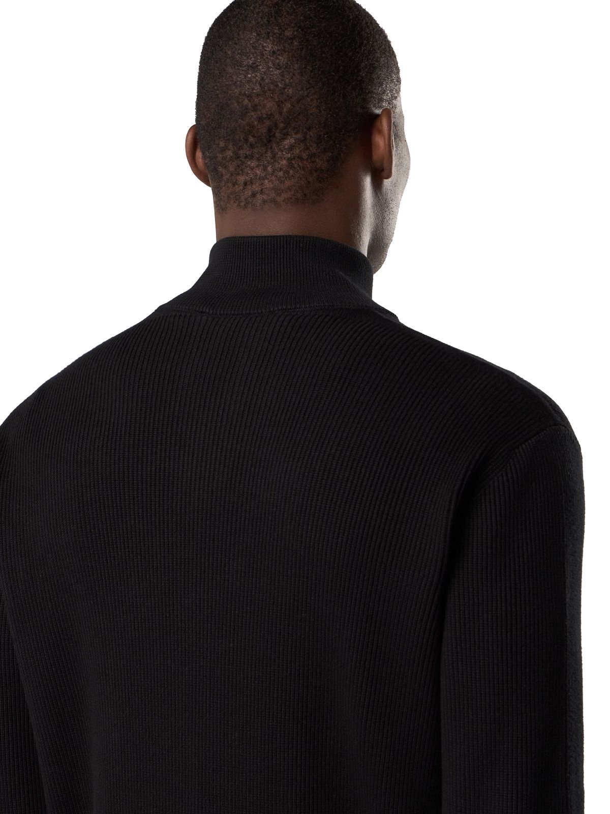 ribbed zip-up jacket black  STONE ISLAND