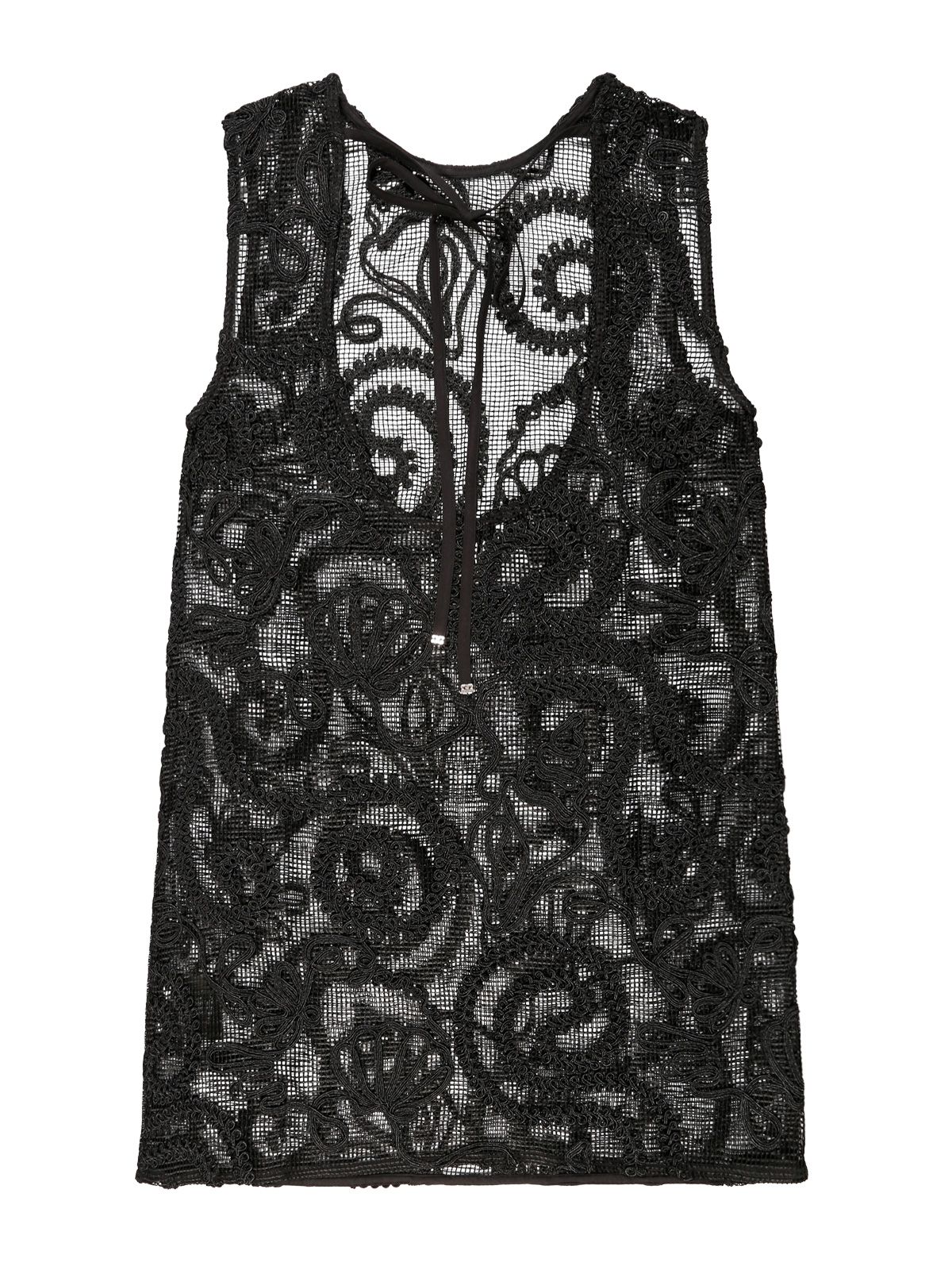 dress mini embroidered net boxy  GANNI