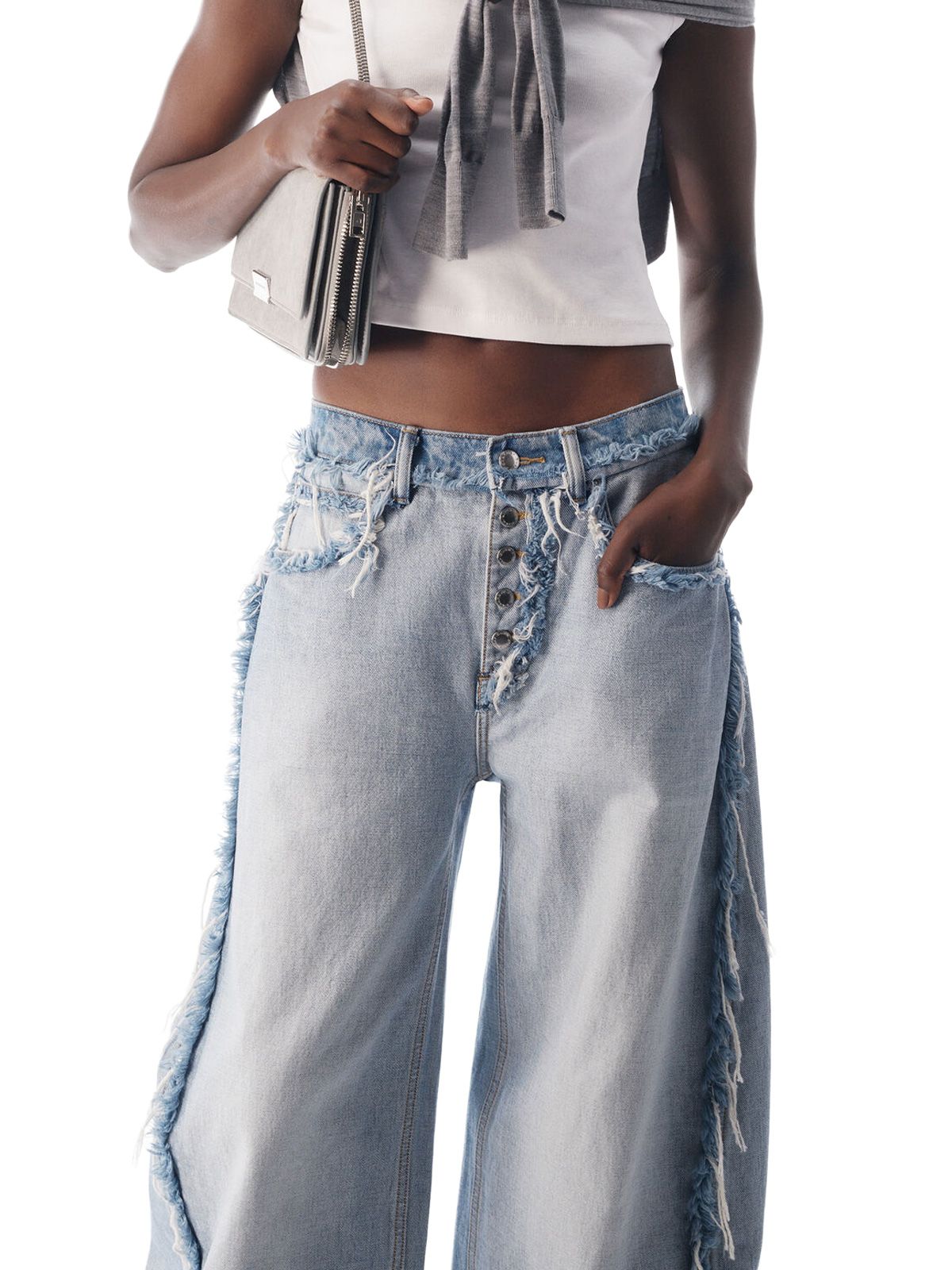 inverted blow up jeans blue ALEXANDER WANG