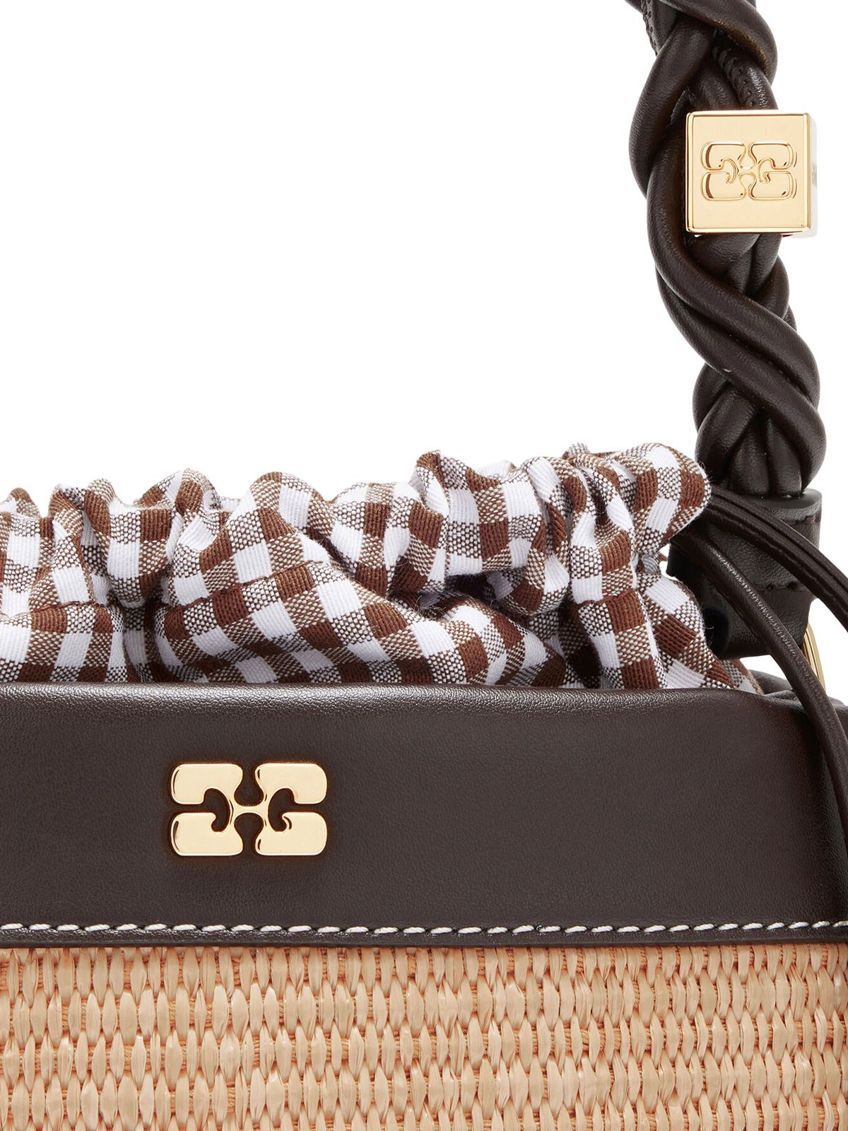 bag bou bucket raphia brown  GANNI