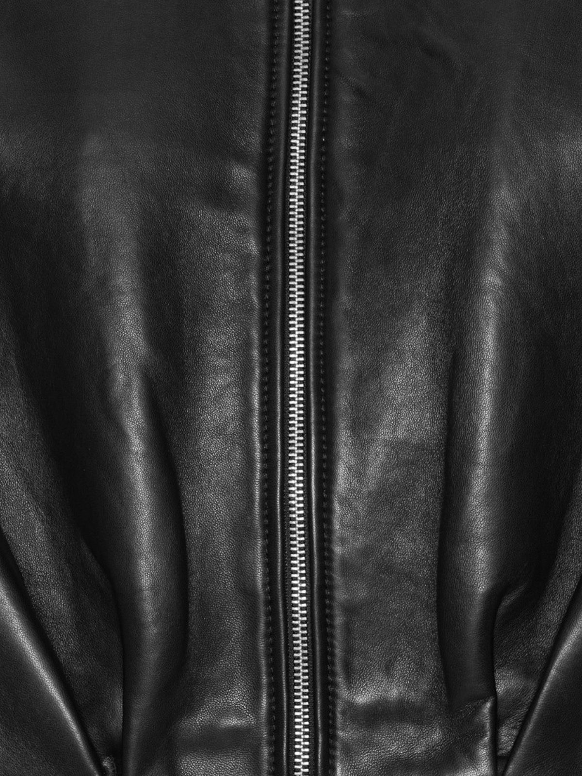 bonded boxy leather jacket black  ROTATE