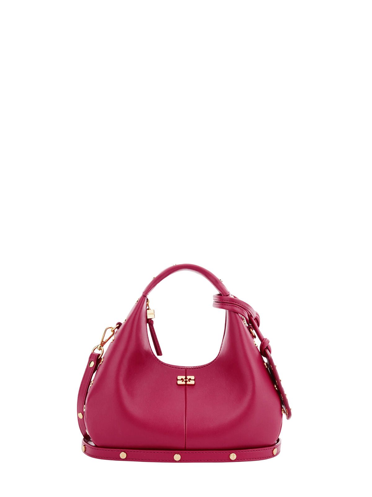 borsa hobo mini borchie rosse