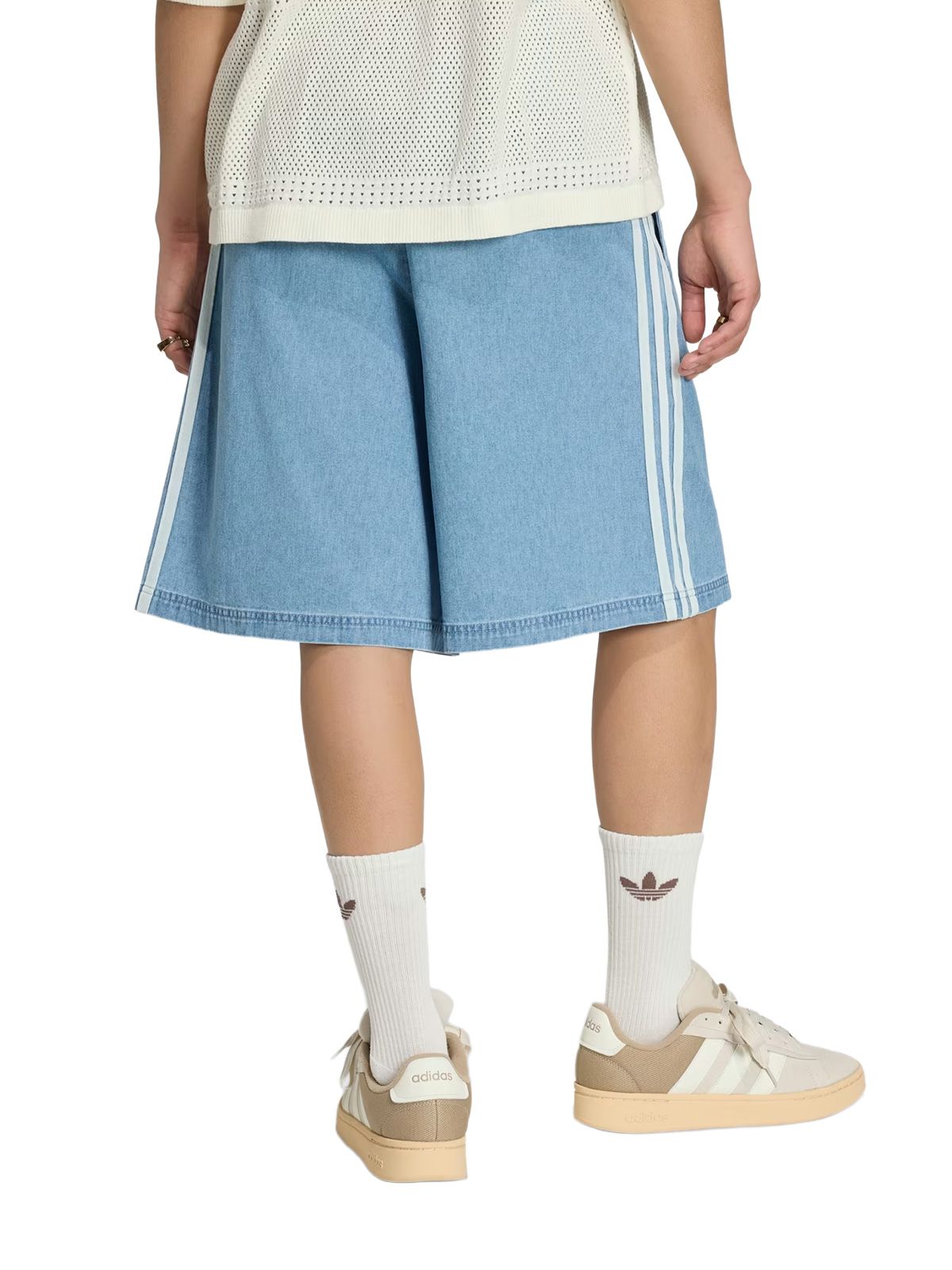 denim shorts light blue ADIDAS ORIGINALS
