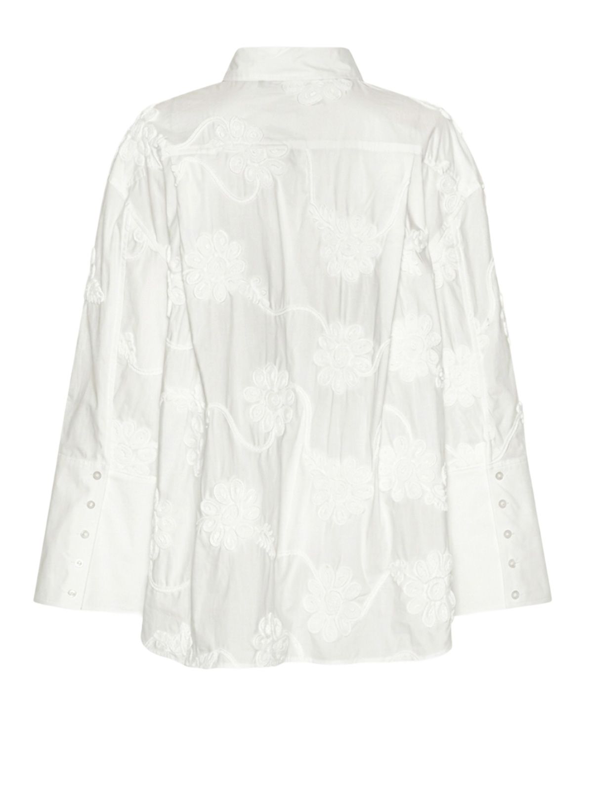 camicia a fiori oversize bianca ROTATE