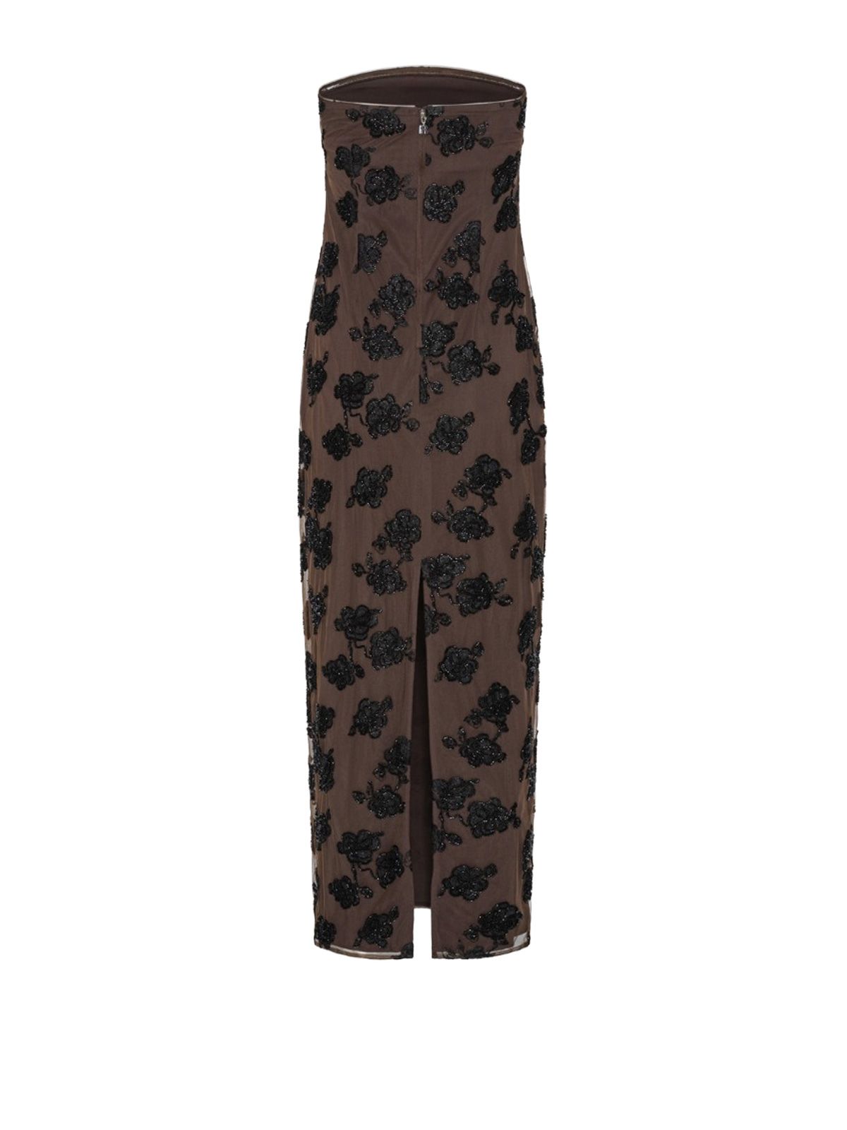 dress beaded maxi tube brown  ROTATE