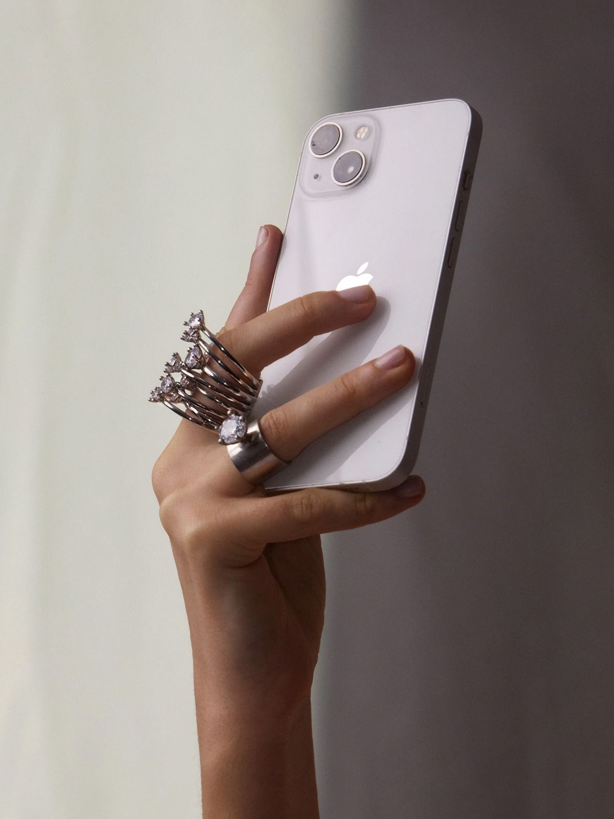 Silver diamond orbit ring PANCONESI