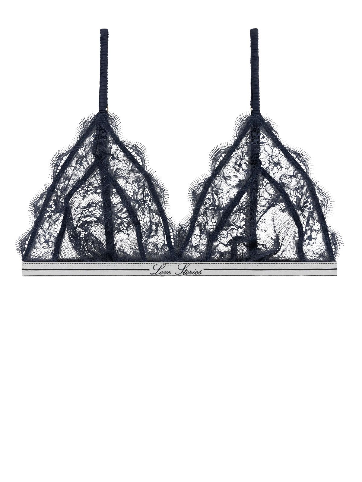 bra love lace dark blue