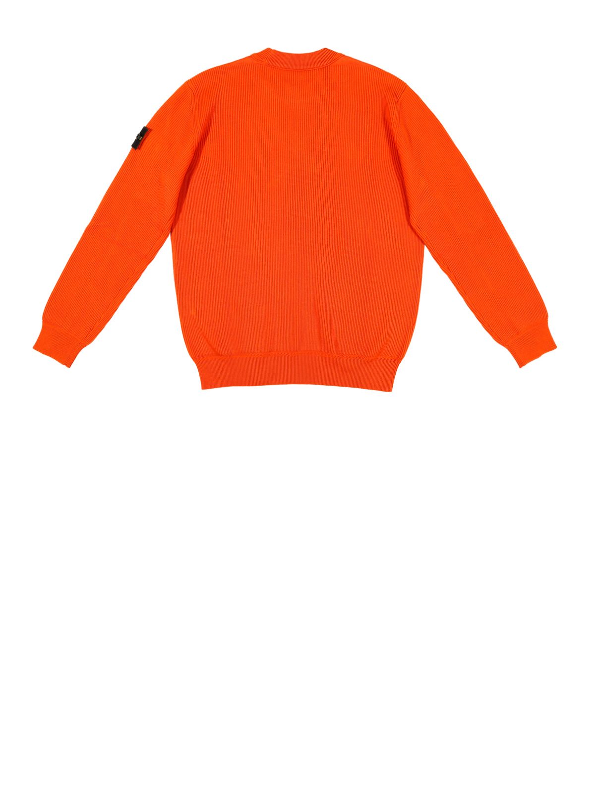felpa girocollo arancione STONE ISLAND