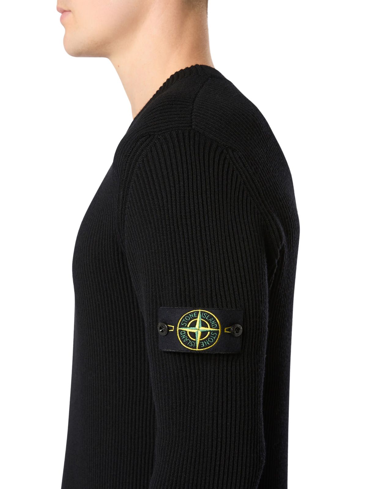 felpa girocollo nera STONE ISLAND