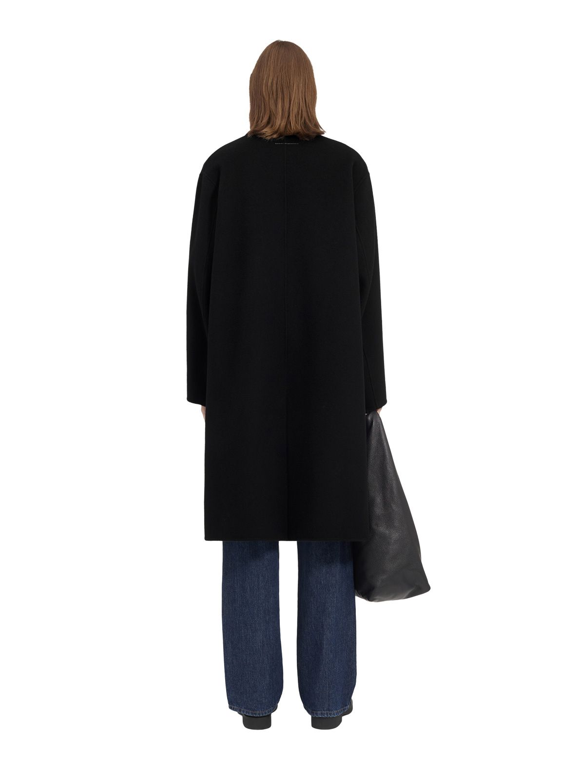 oversized black wool coat MM6 MAISON MARGIELA