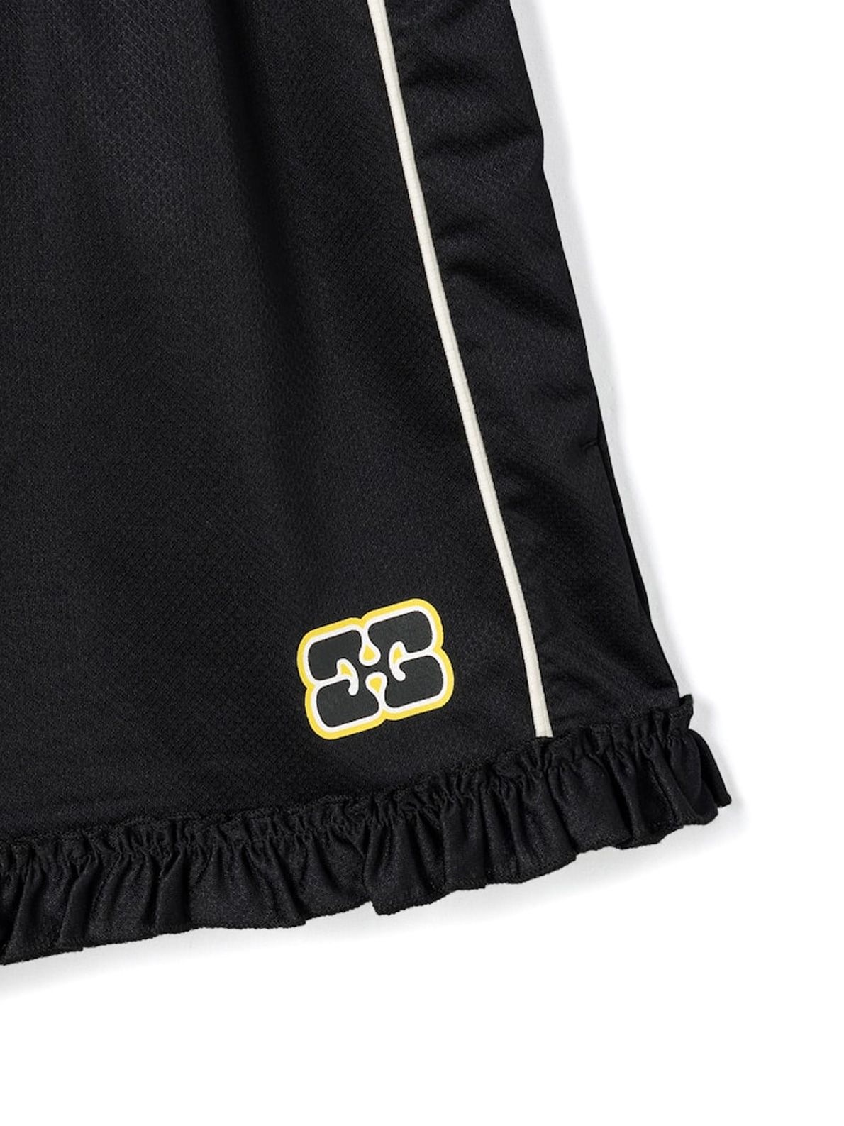 cycora shorts with frills black GANNI