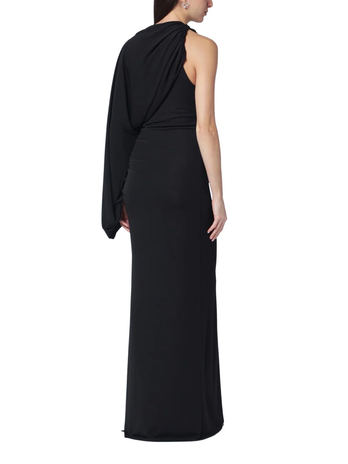 selene one shoulder maxi dress black  THE ANDAMANE