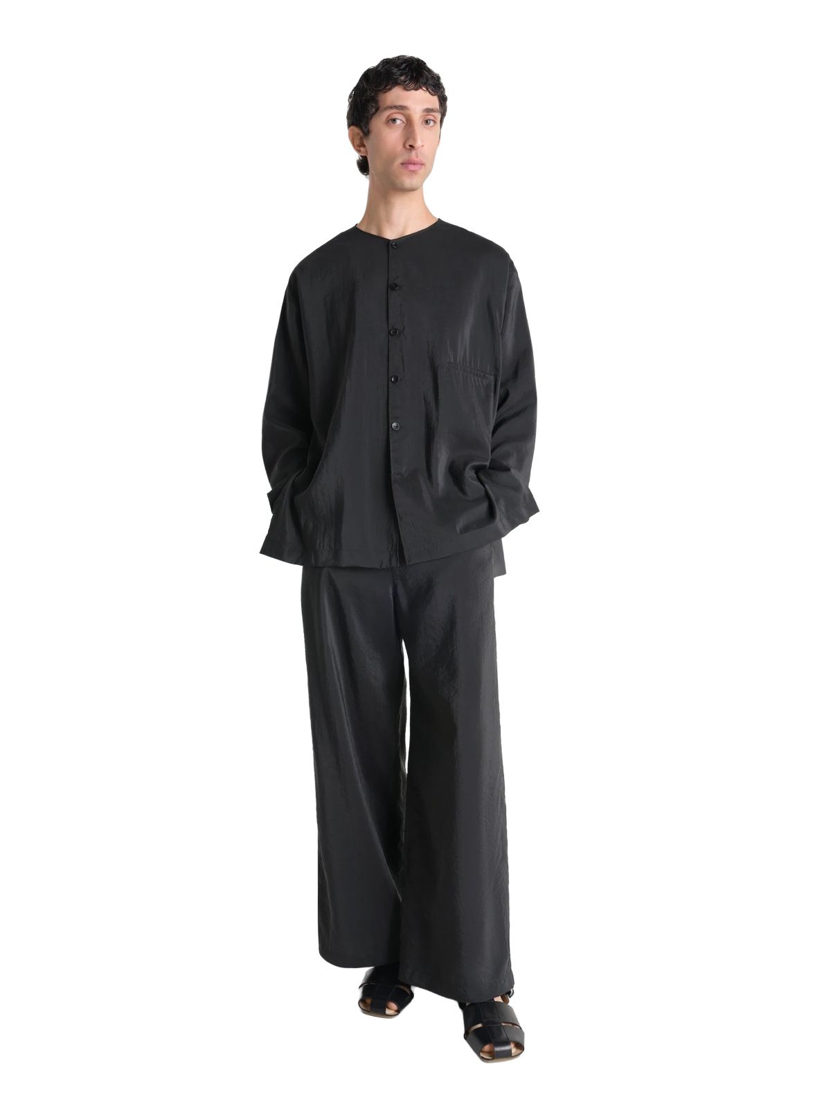 straight tailored pants black  LEMAIRE