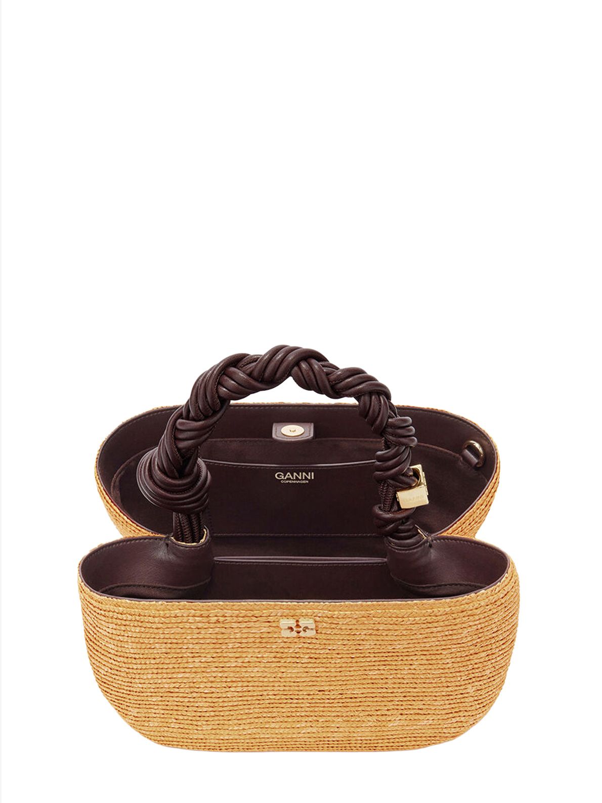 borsa piccola di paglia GANNI