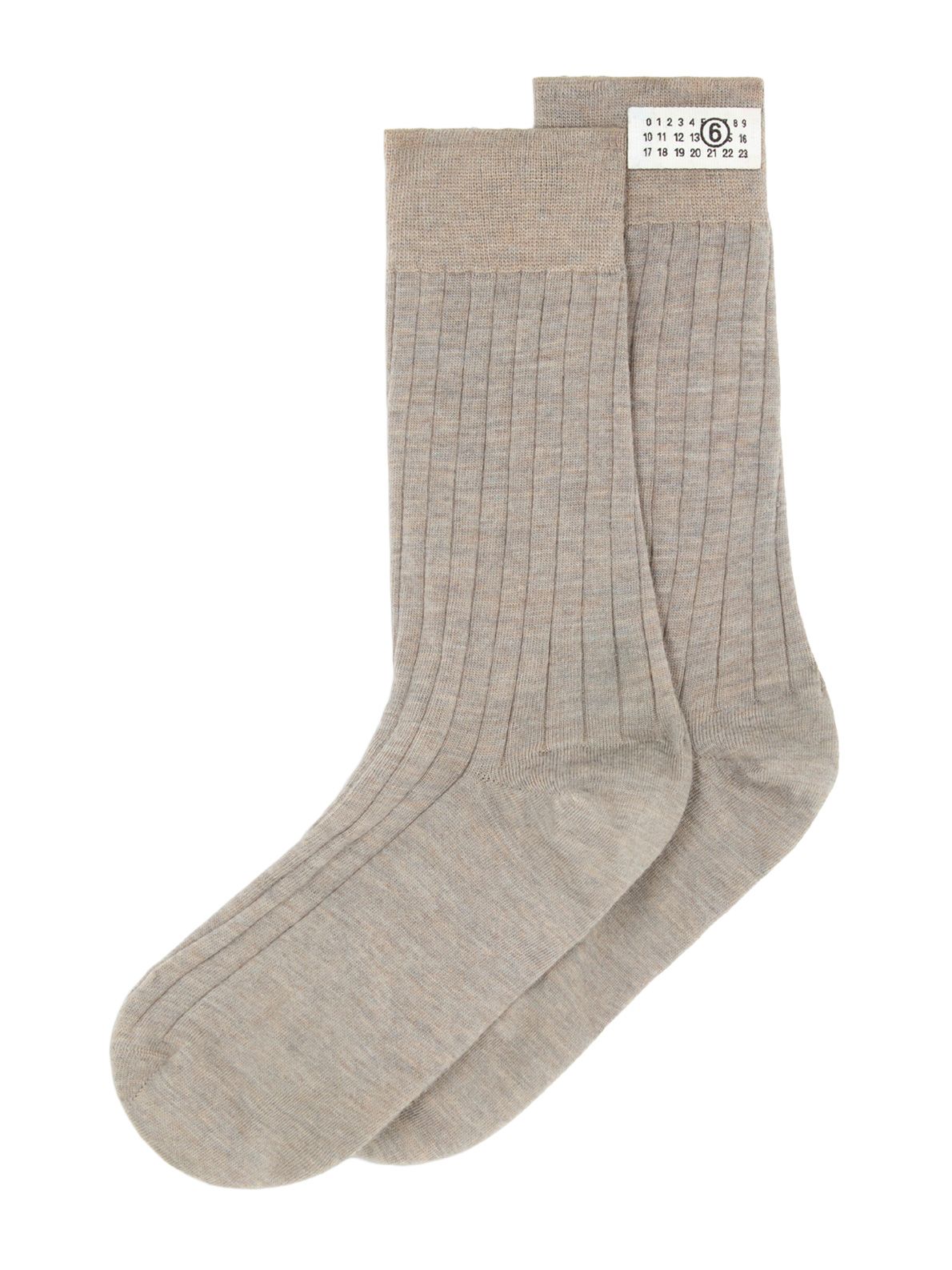 calzini di lana nera bootleg grigi MM6 MAISON MARGIELA
