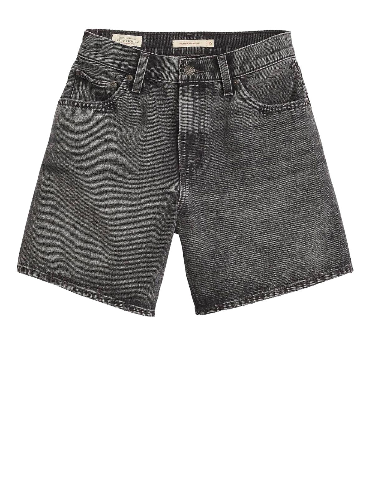 Pantaloncini larghi a vita alta neri