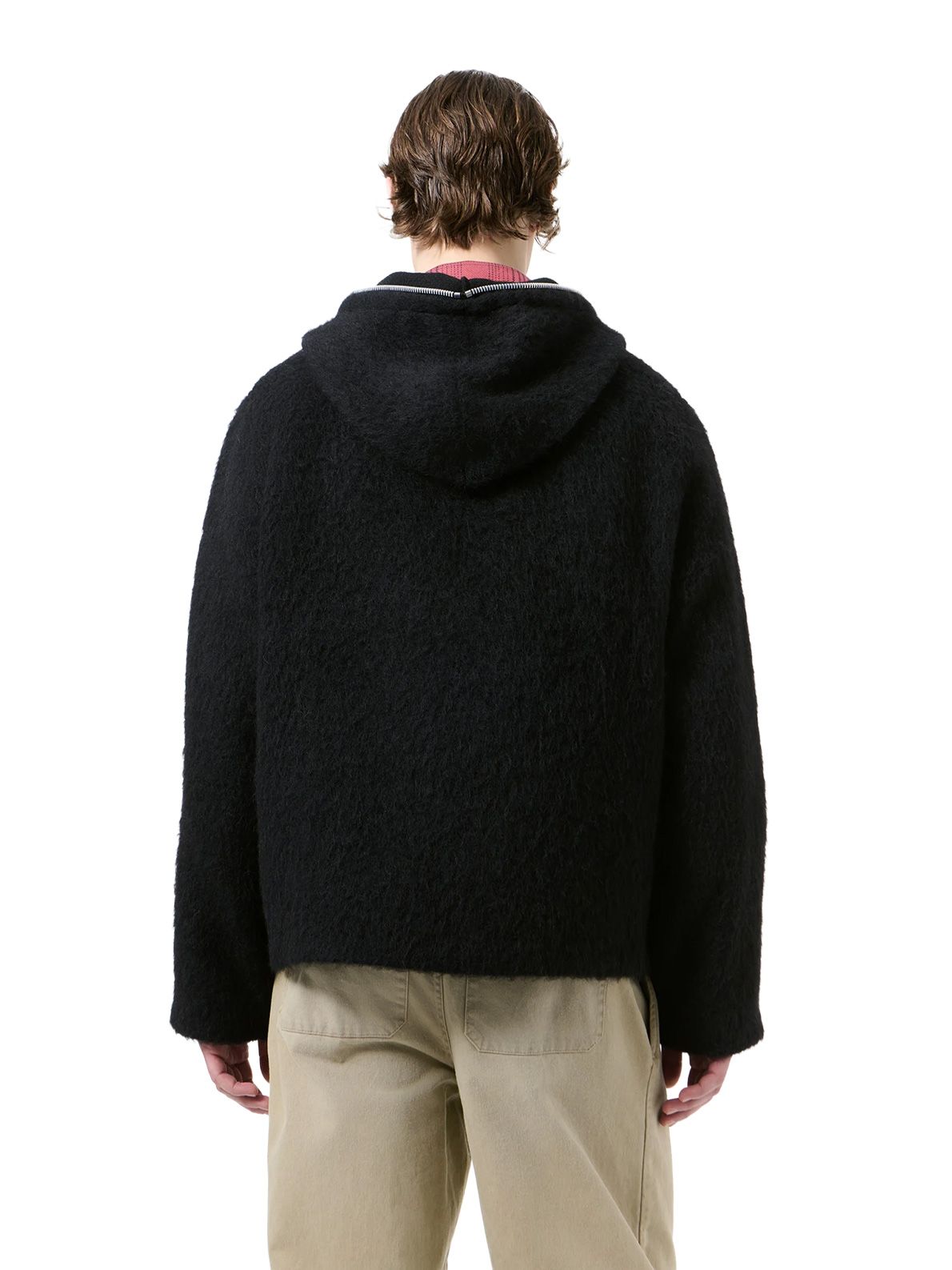 felpa con cappuccio nera con zip intera OUR LEGACY