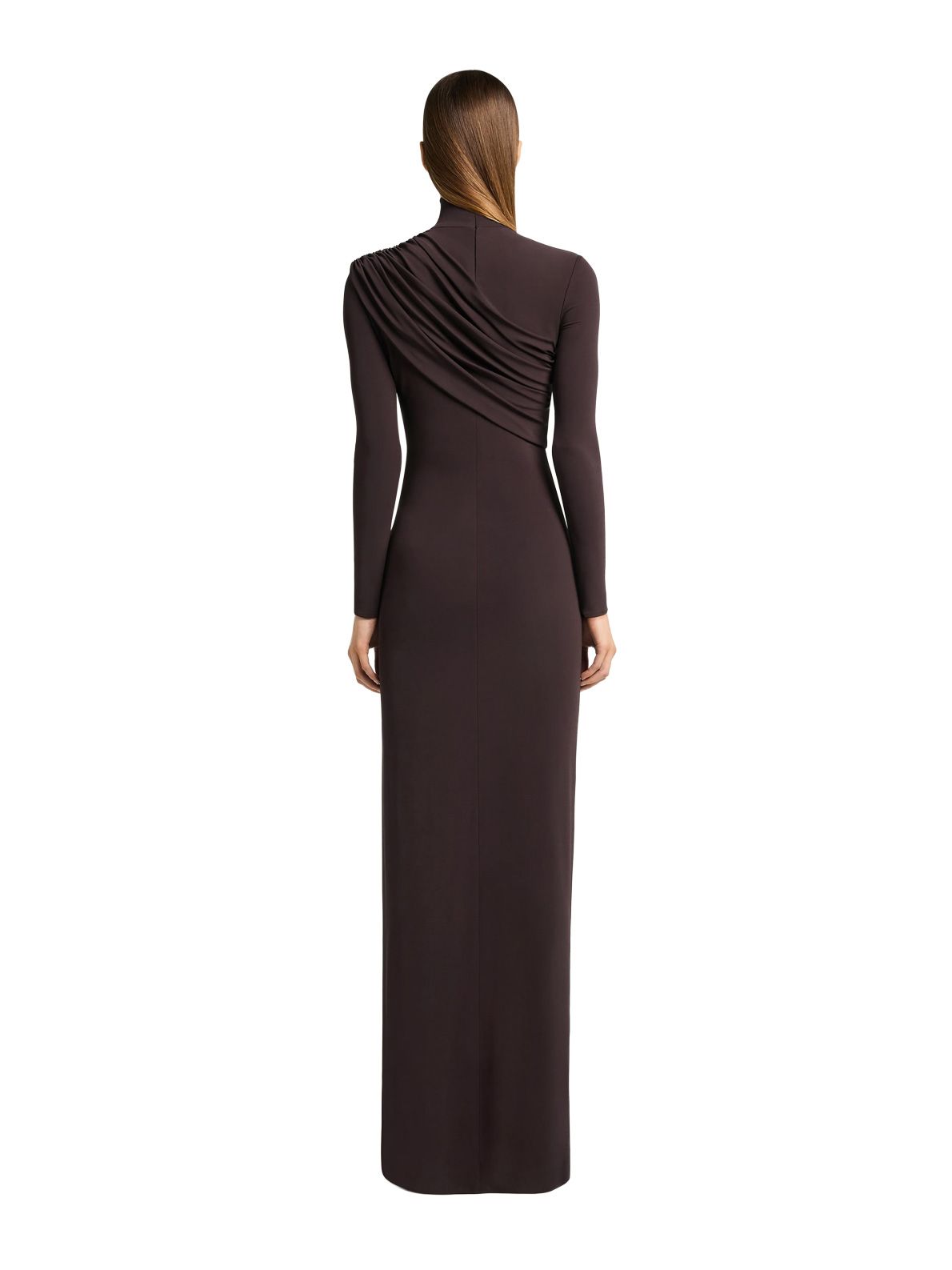 twist jersey gown burgundy COURREGES
