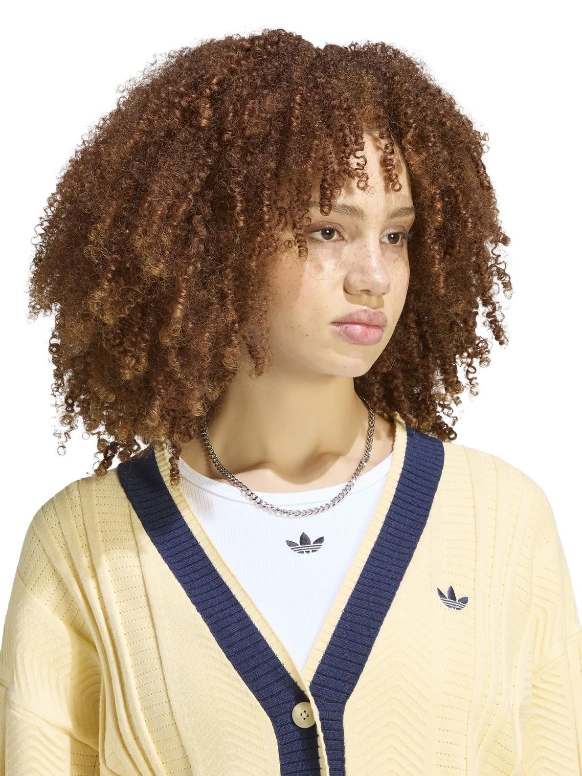 vanilla cable knit cardigan ADIDAS ORIGINALS