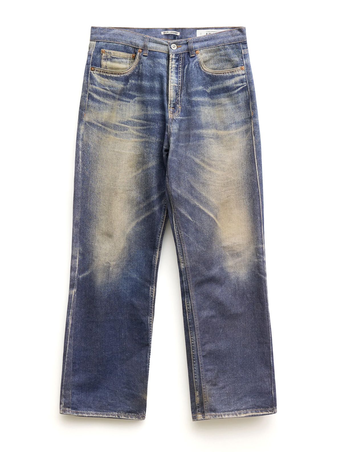 Blue third cut jeans