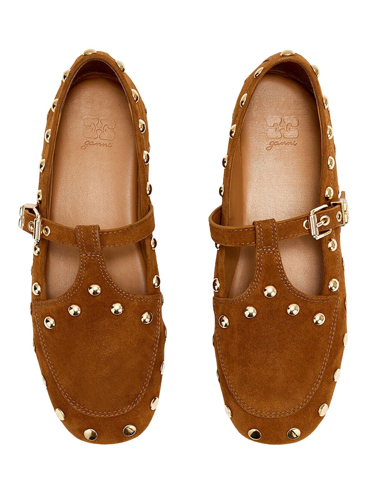 loafers mary jenny studs suede GANNI