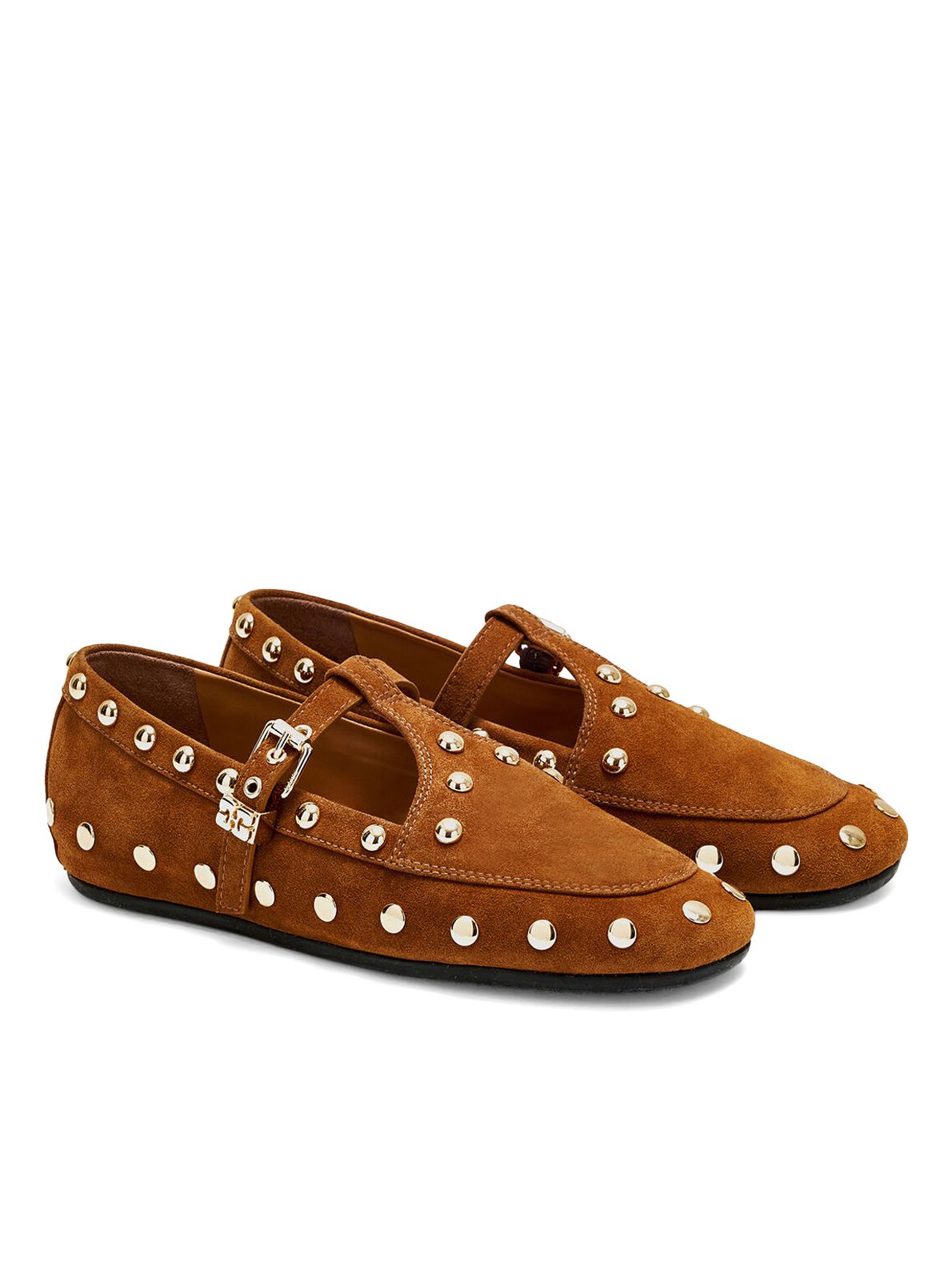 loafers mary jenny studs suede GANNI