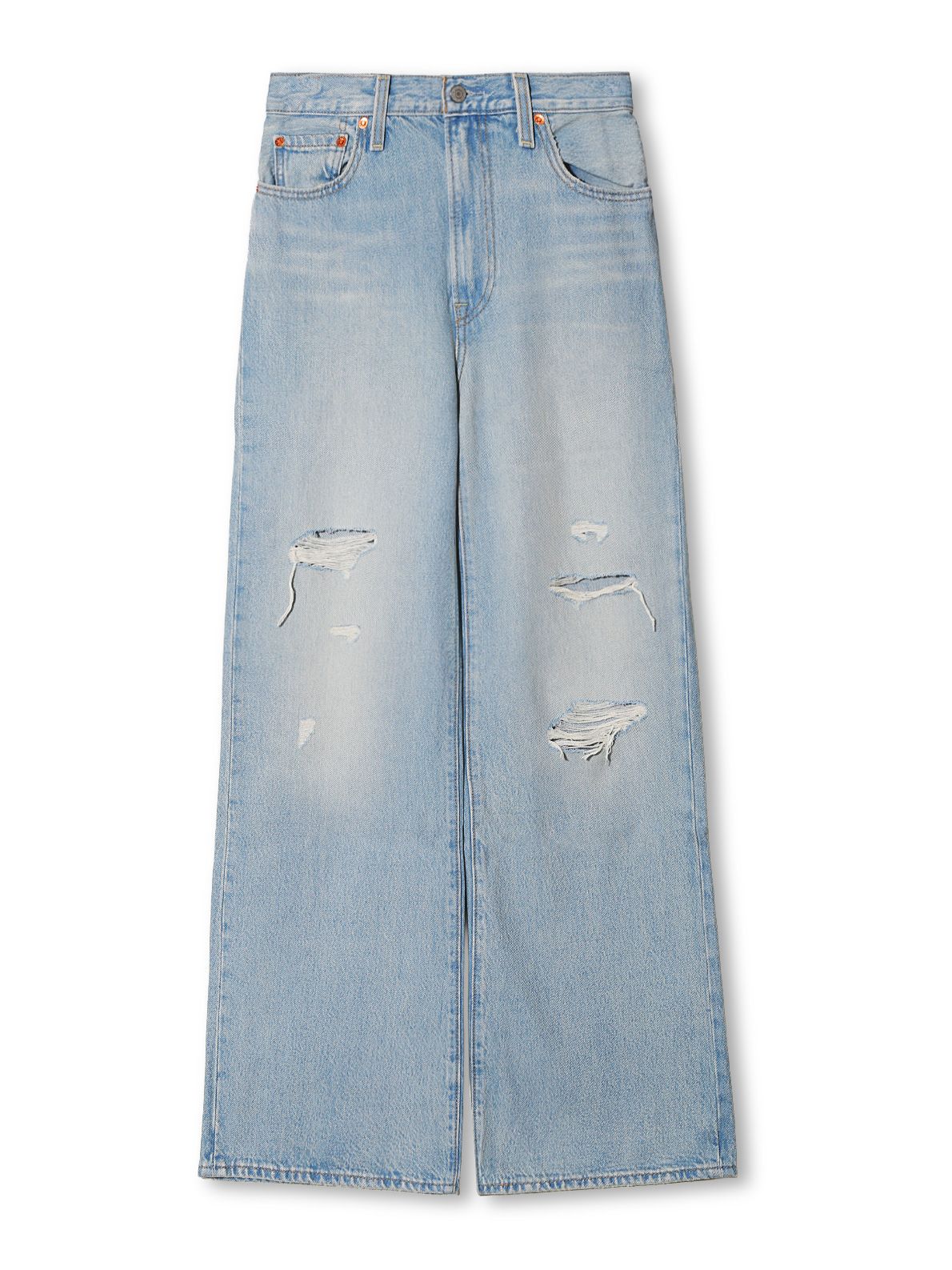  Jeans a gamba larga blu