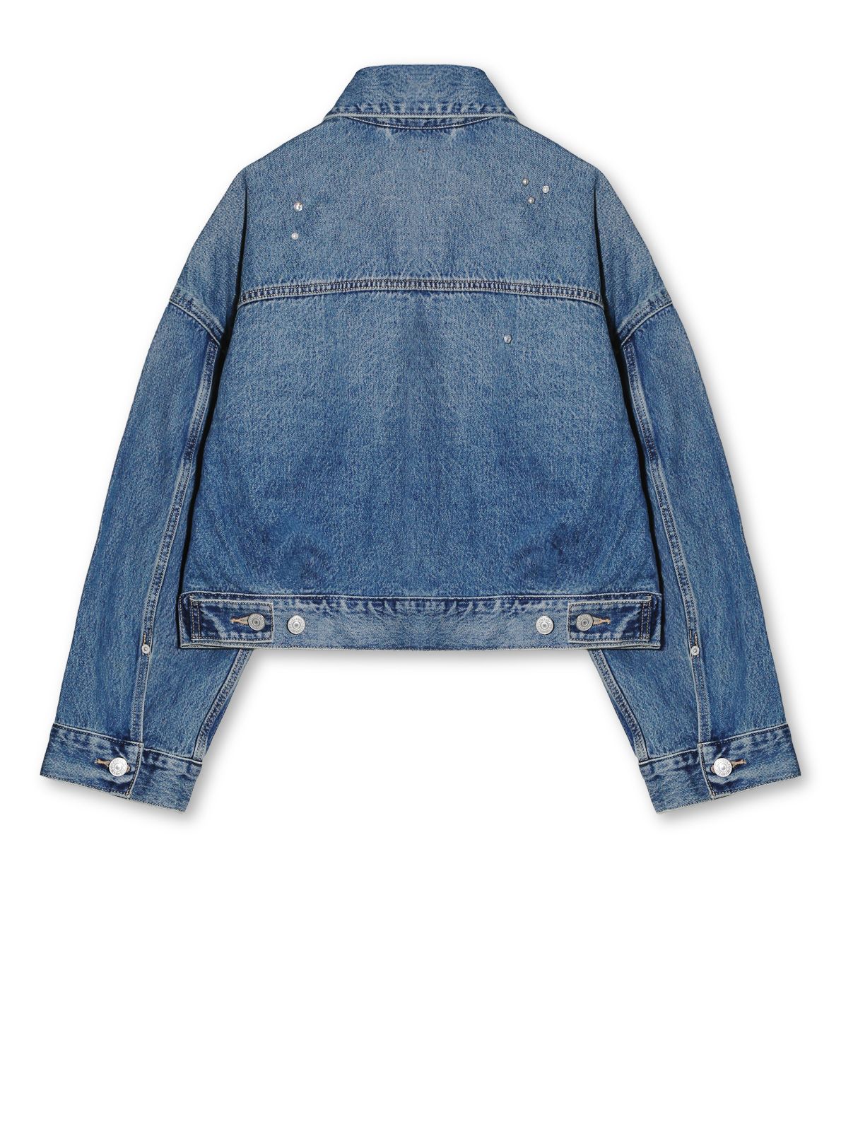 Jacket loose crop trucker trip on blue LEVI'S