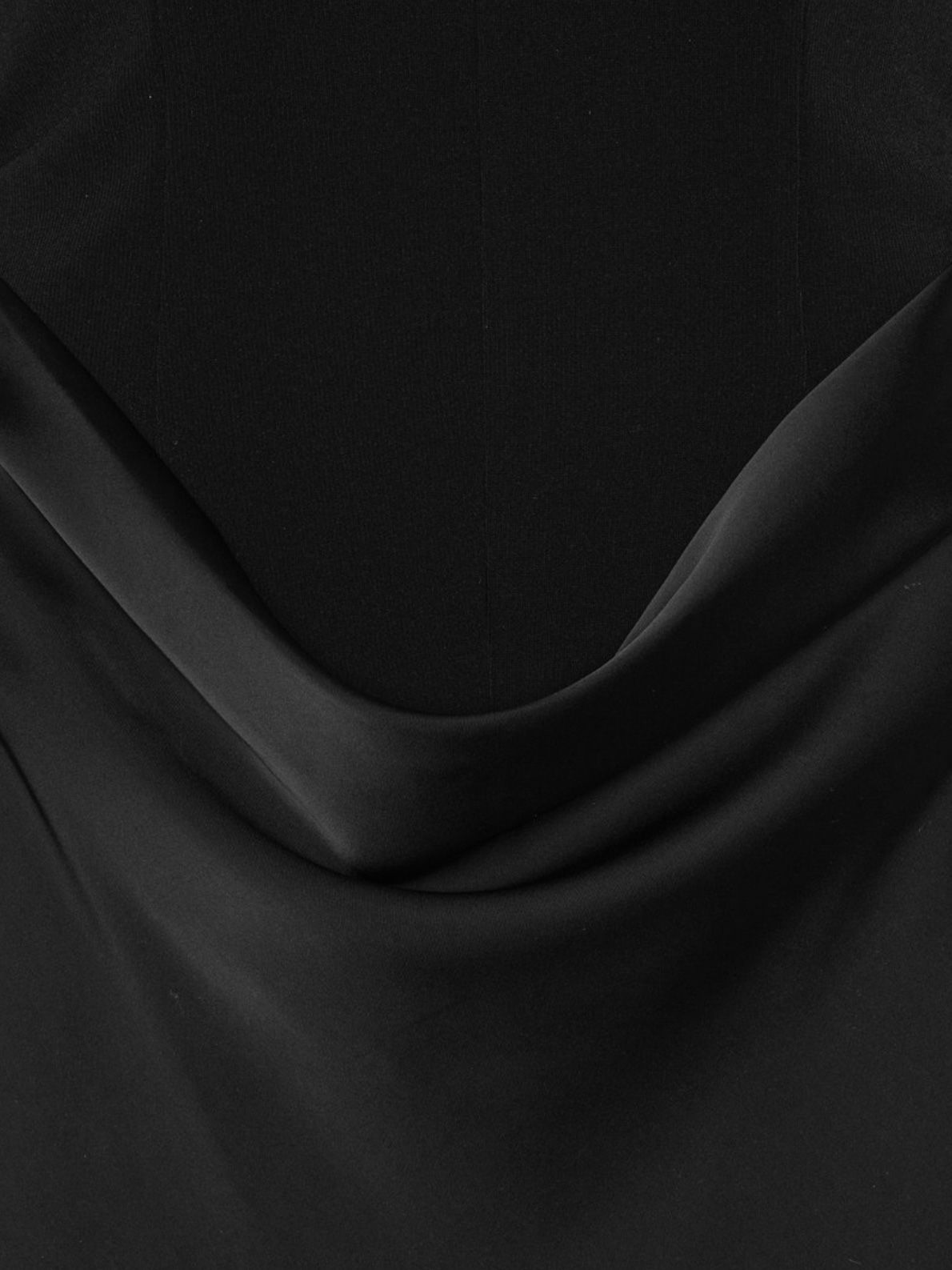 Black capsleeve draped maxi dress ROTATE