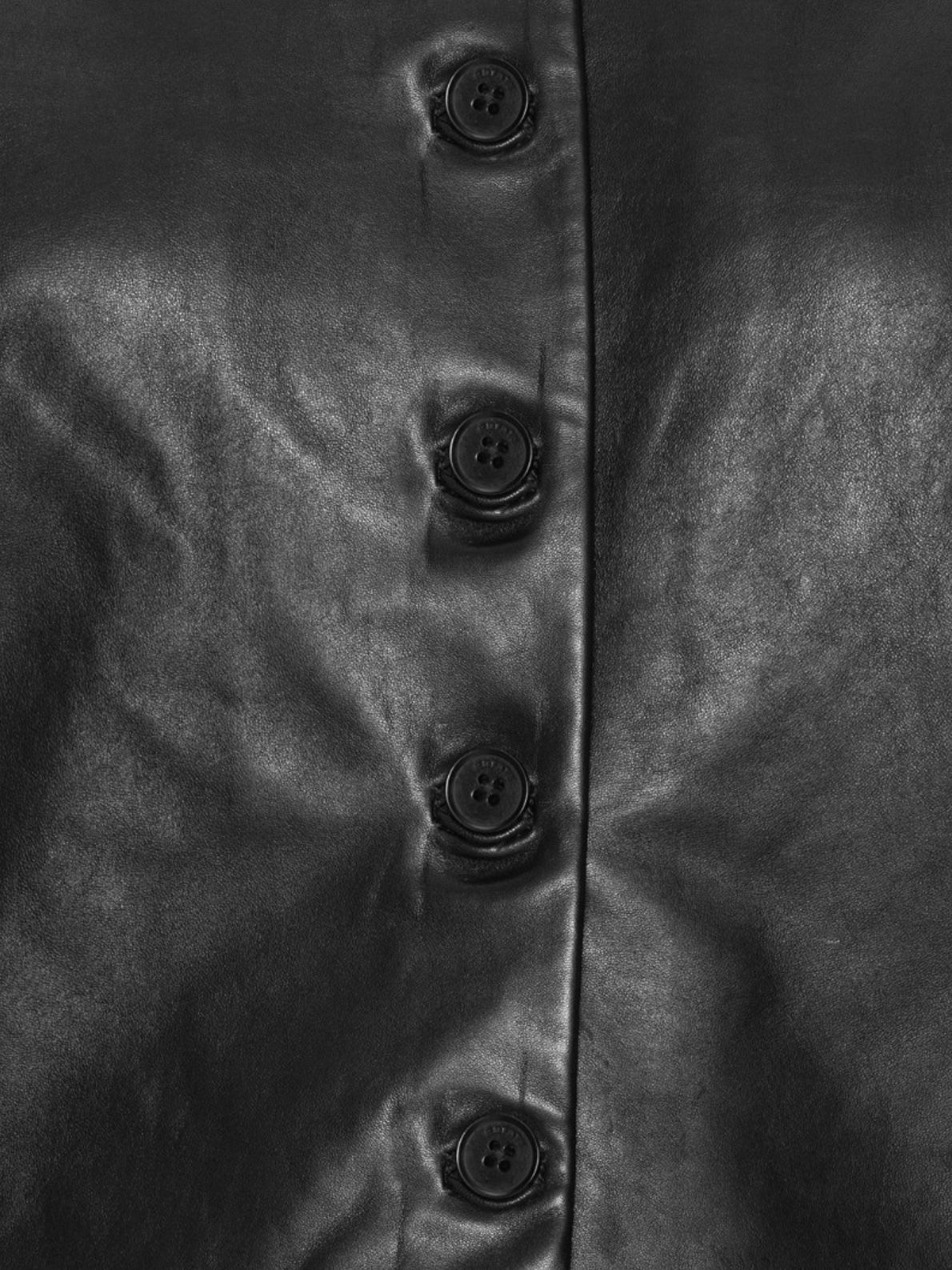 Black fitted leather jacket ROTATE