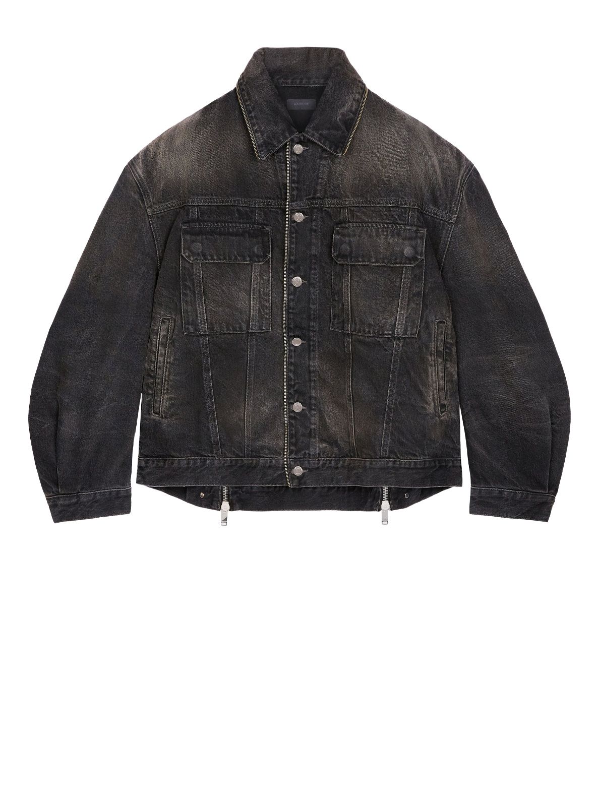 Giacca con cerniere nero vintage