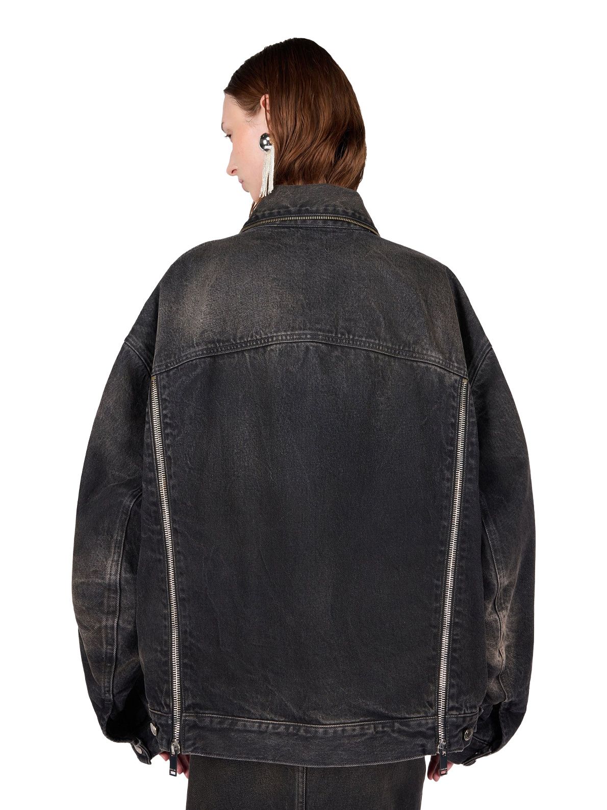 Giacca con cerniere nero vintage HAIKURE