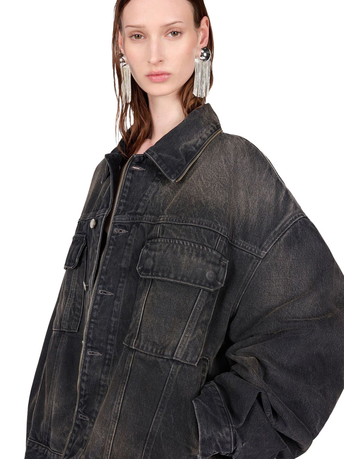 Giacca con cerniere nero vintage HAIKURE
