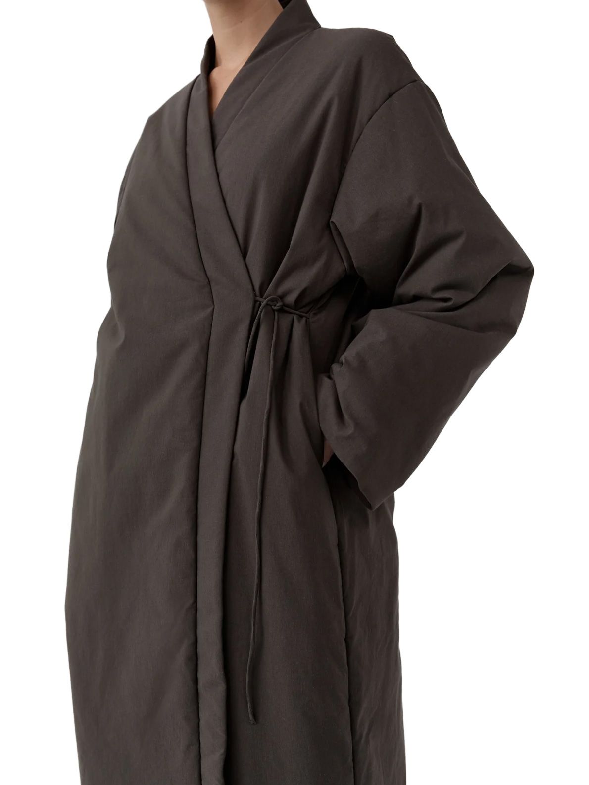 Wood pillow wrap coat ST. AGNI