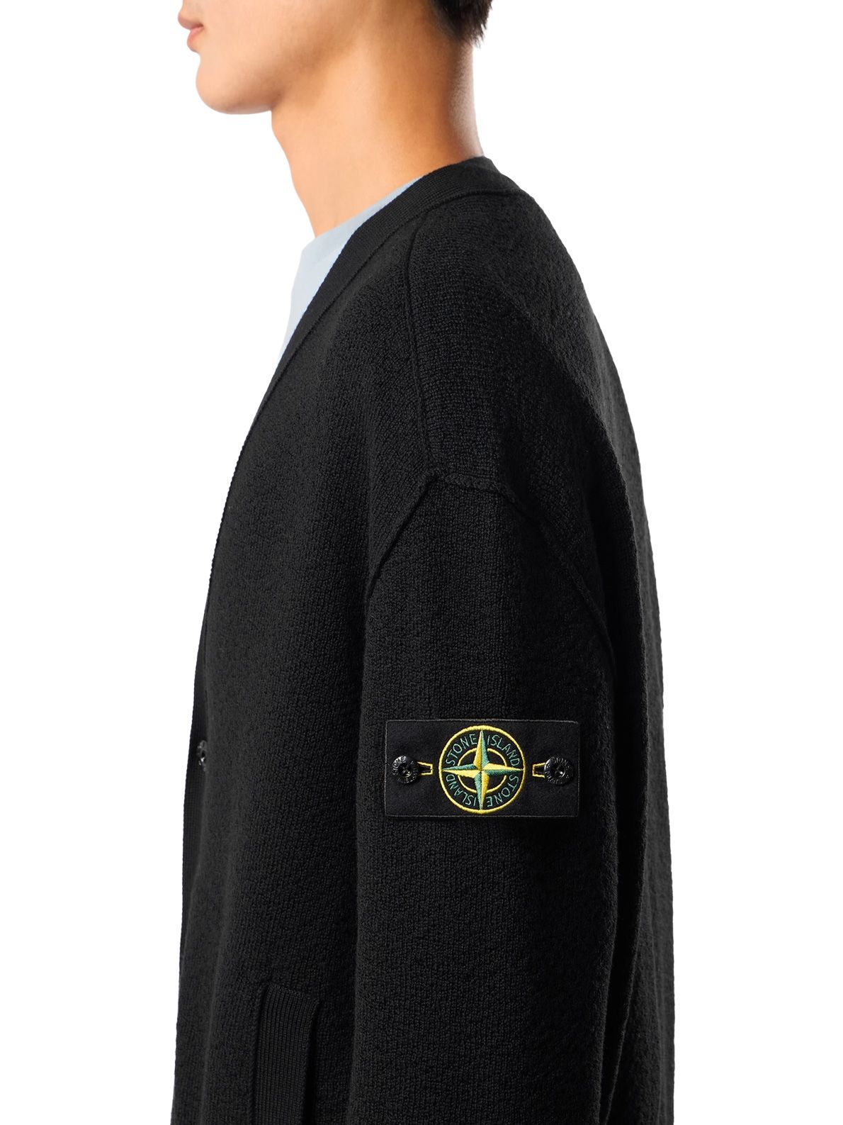Black cardigan STONE ISLAND
