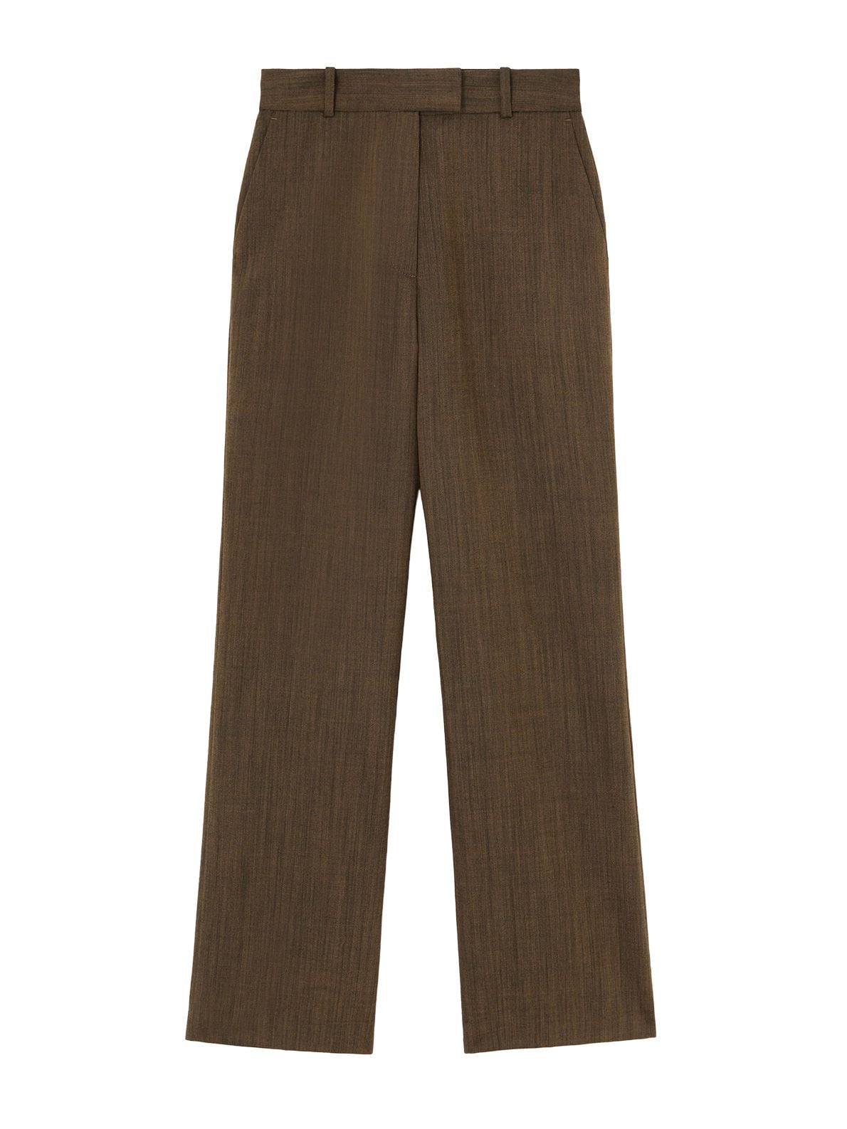 light wool melange straight pants  canteen