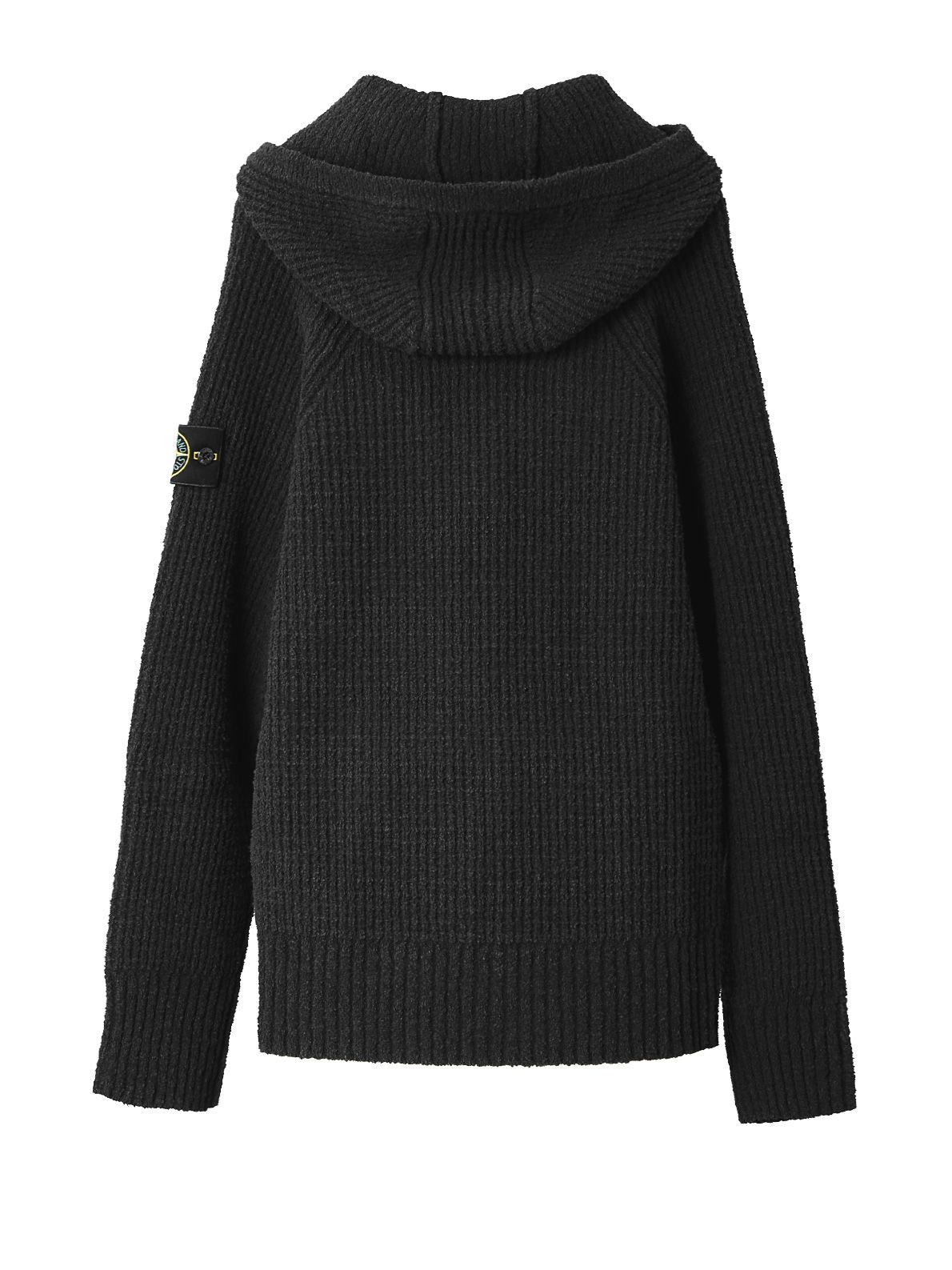 Felpa con cappuccio nera STONE ISLAND